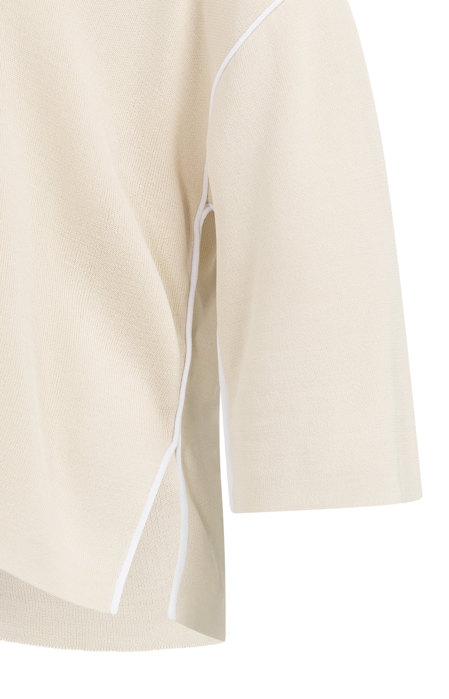 Sweater with 3/4 sleeves and contrasting seams - Type: lookbook