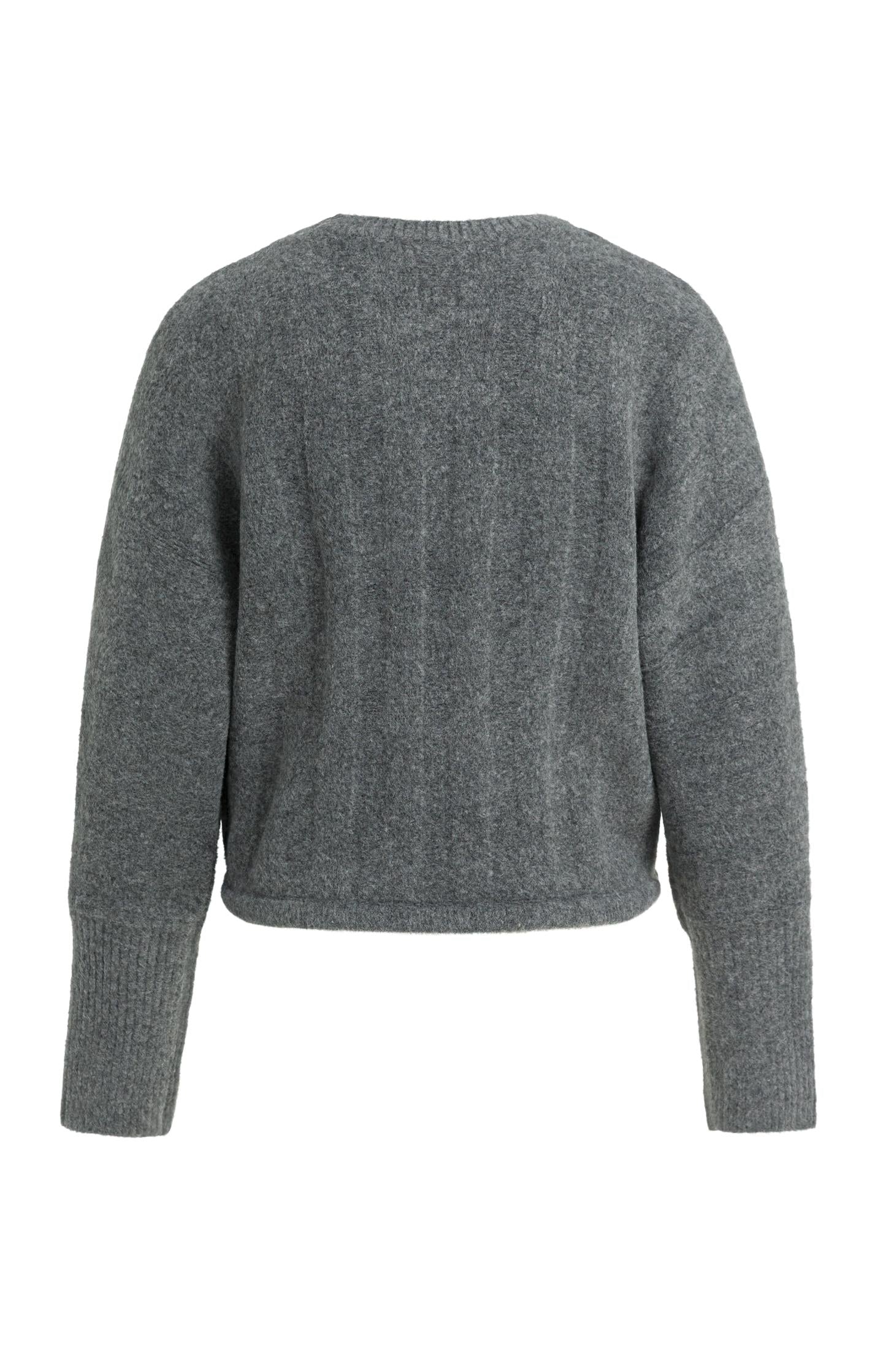 Sweater with batwing sleeves and drawcord at the hem