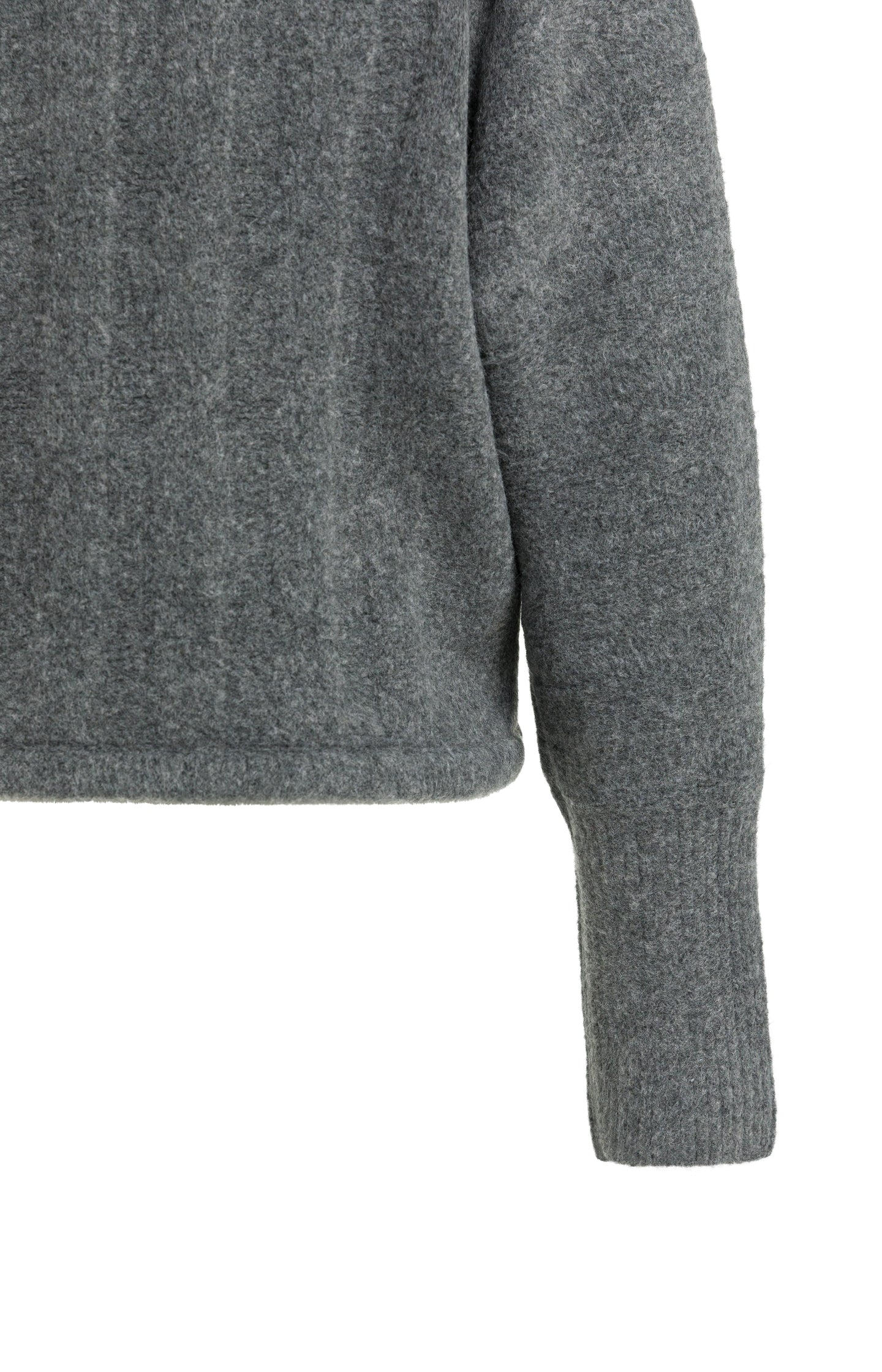 Sweater with batwing sleeves and drawcord at the hem