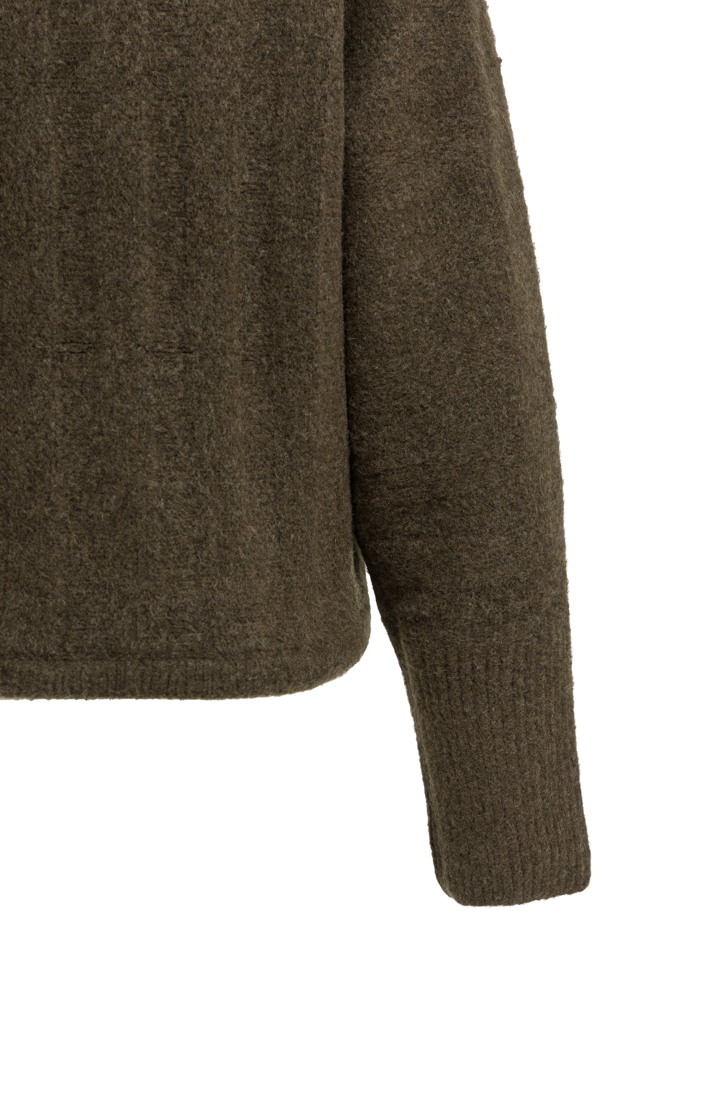 Sweater with batwing sleeves and drawcord at the hem