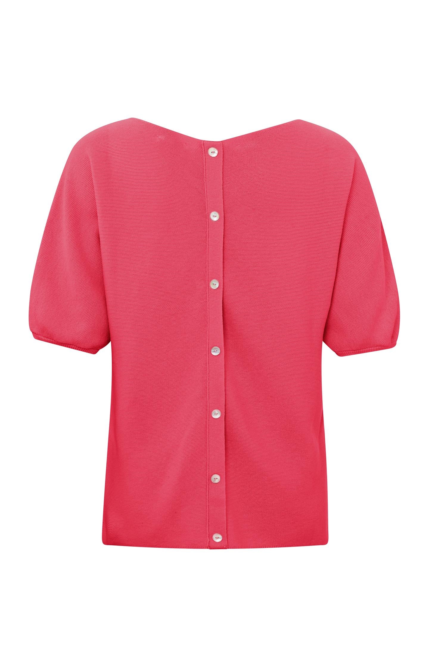 Sweater with boatneck and short puff sleeves in regular fit