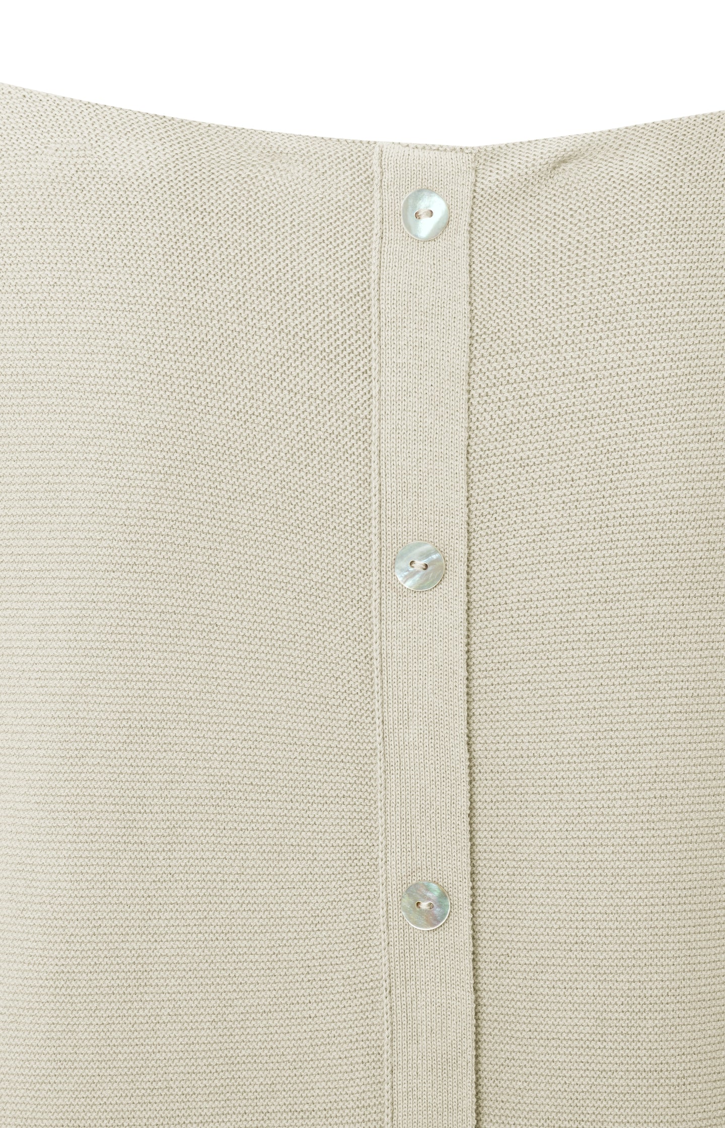 Sweater with boatneck, short puff sleeves and button details