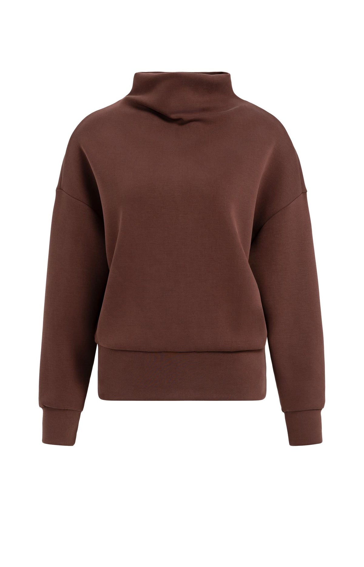 Sweater with draped high neck - Grey