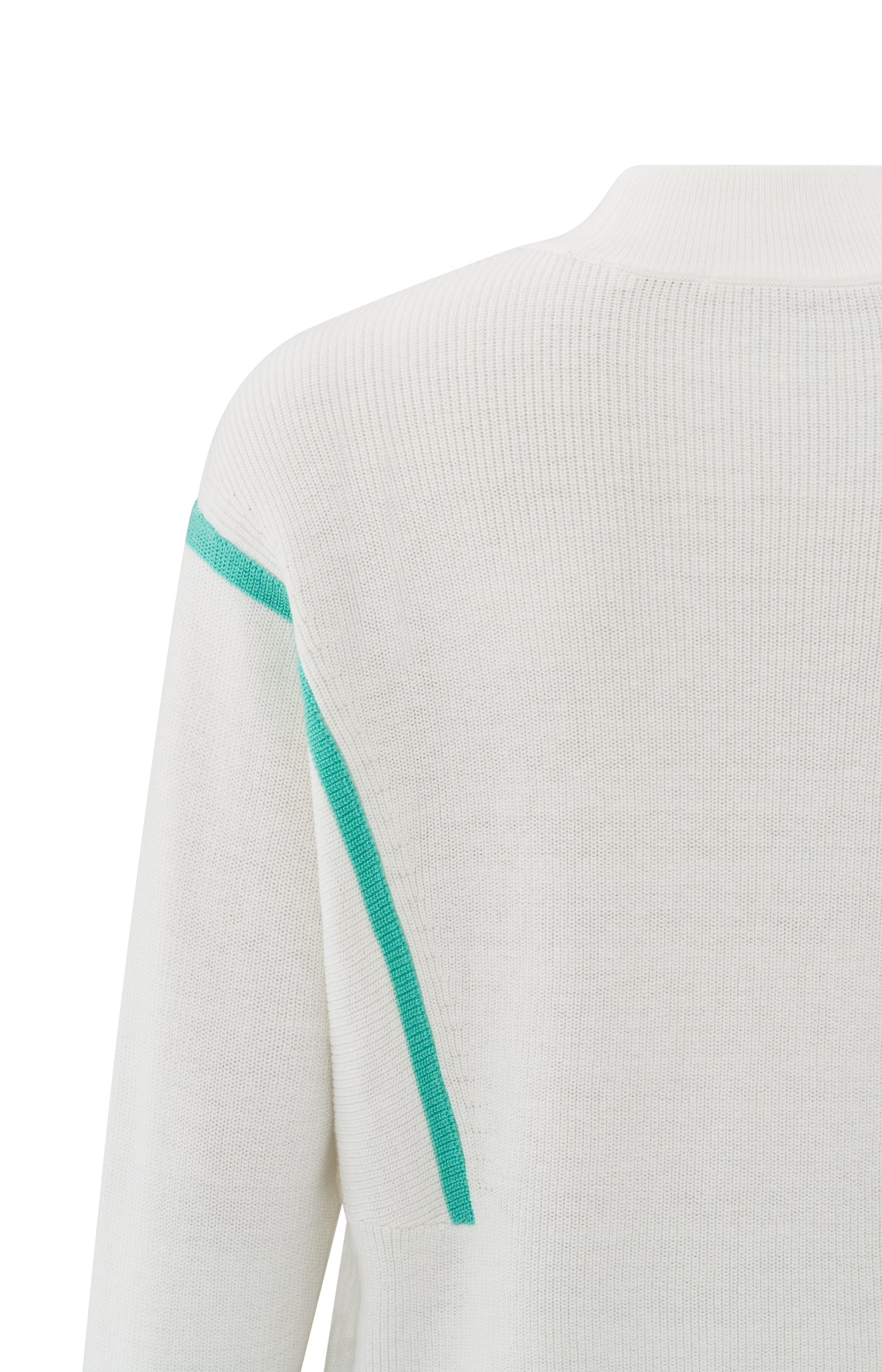 Sweater with high neck and subtle stripe details