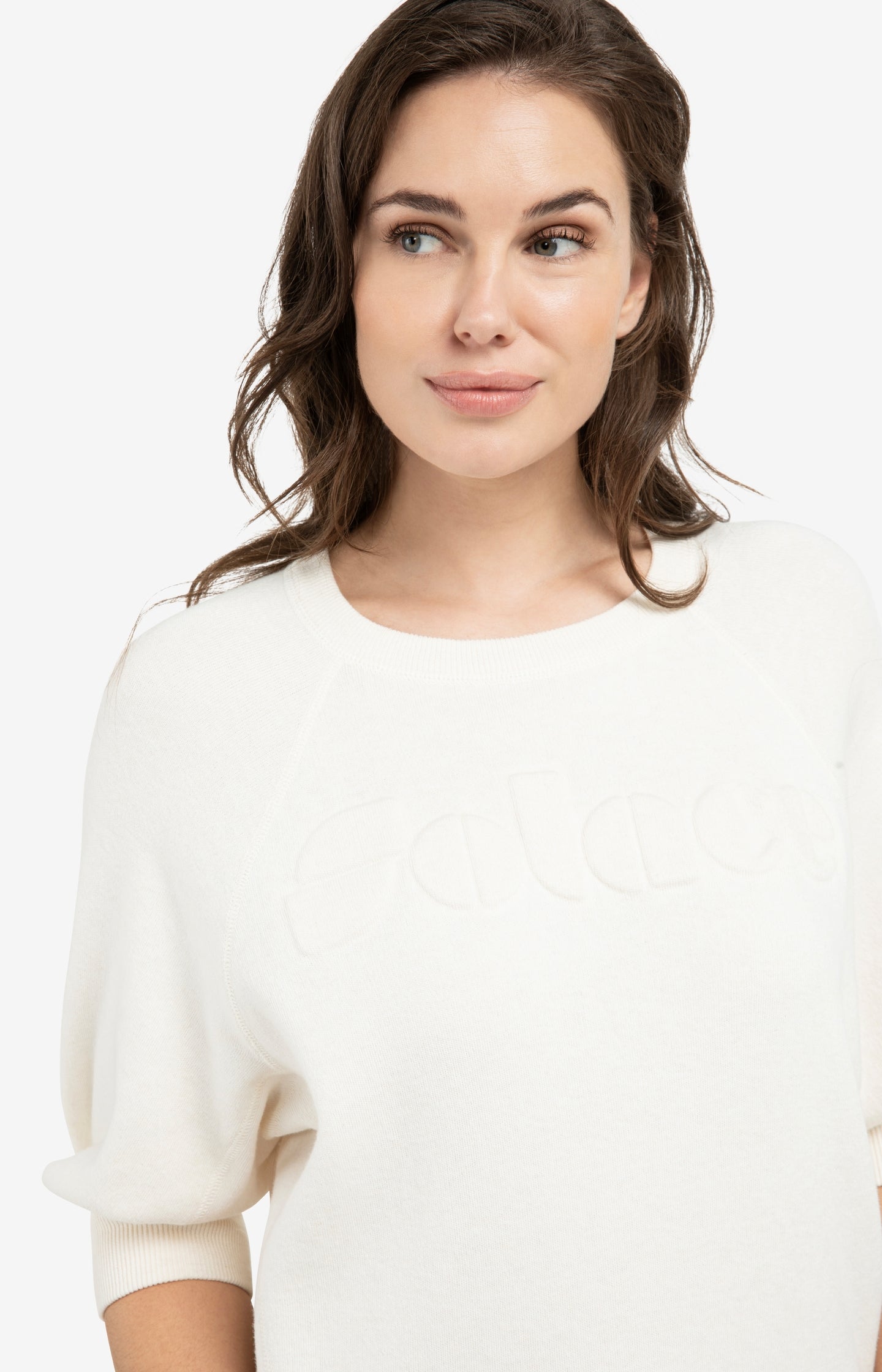 Sweater with raglan sleeves and tonal artwork