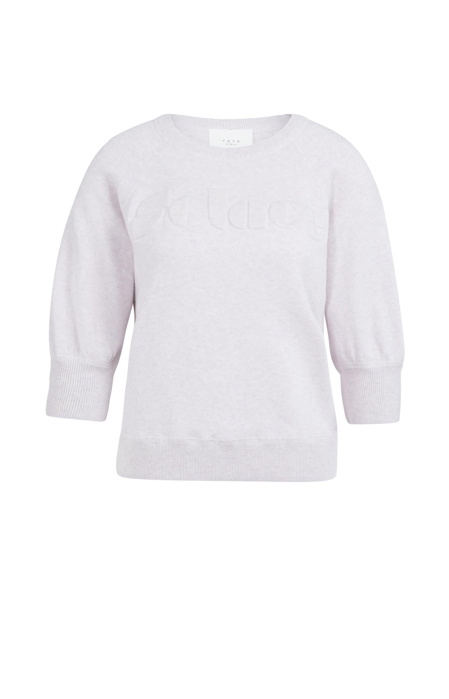 Sweater with raglan sleeves and tonal artwork - Type: product
