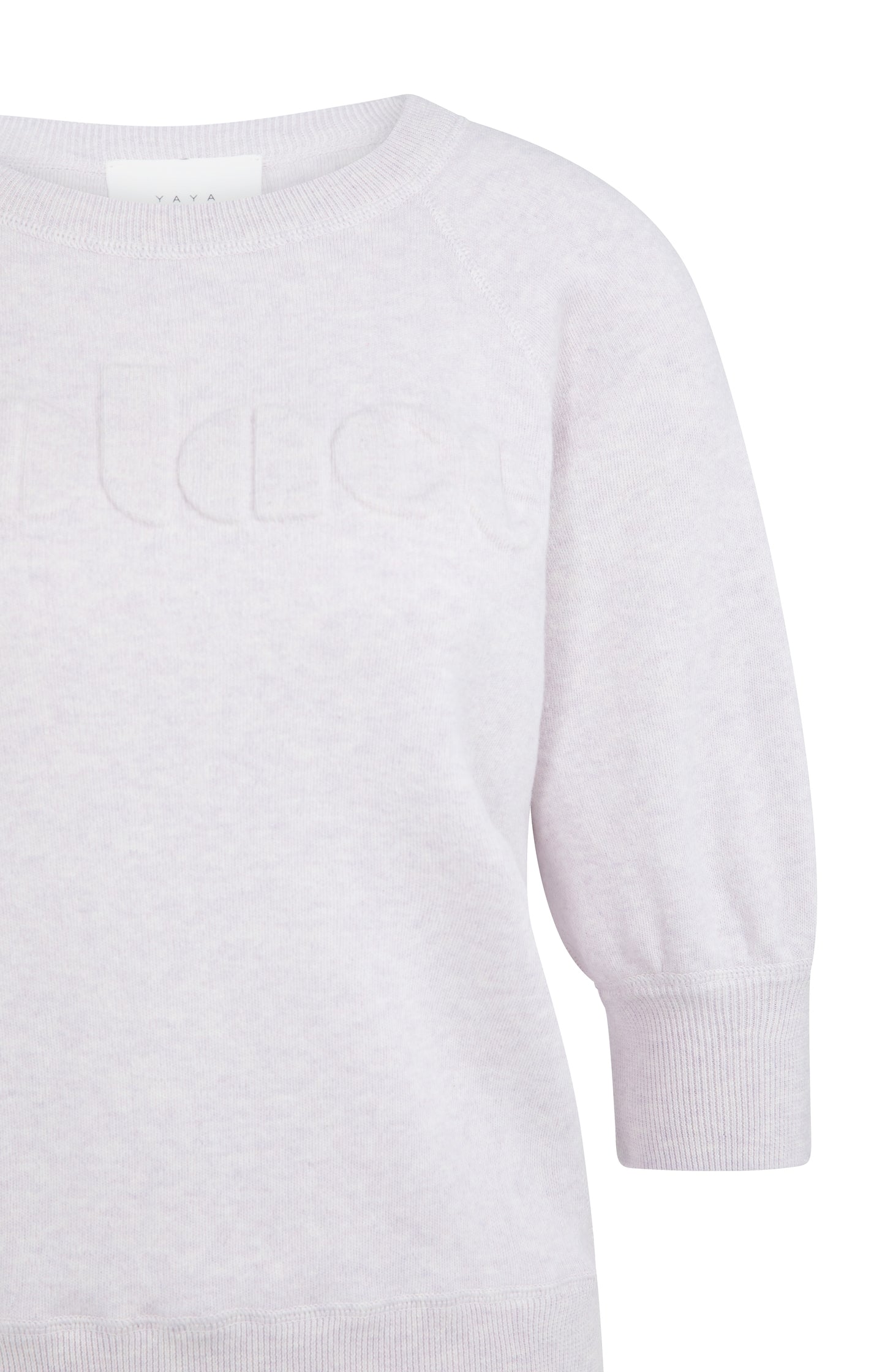 Sweater with raglan sleeves and tonal artwork