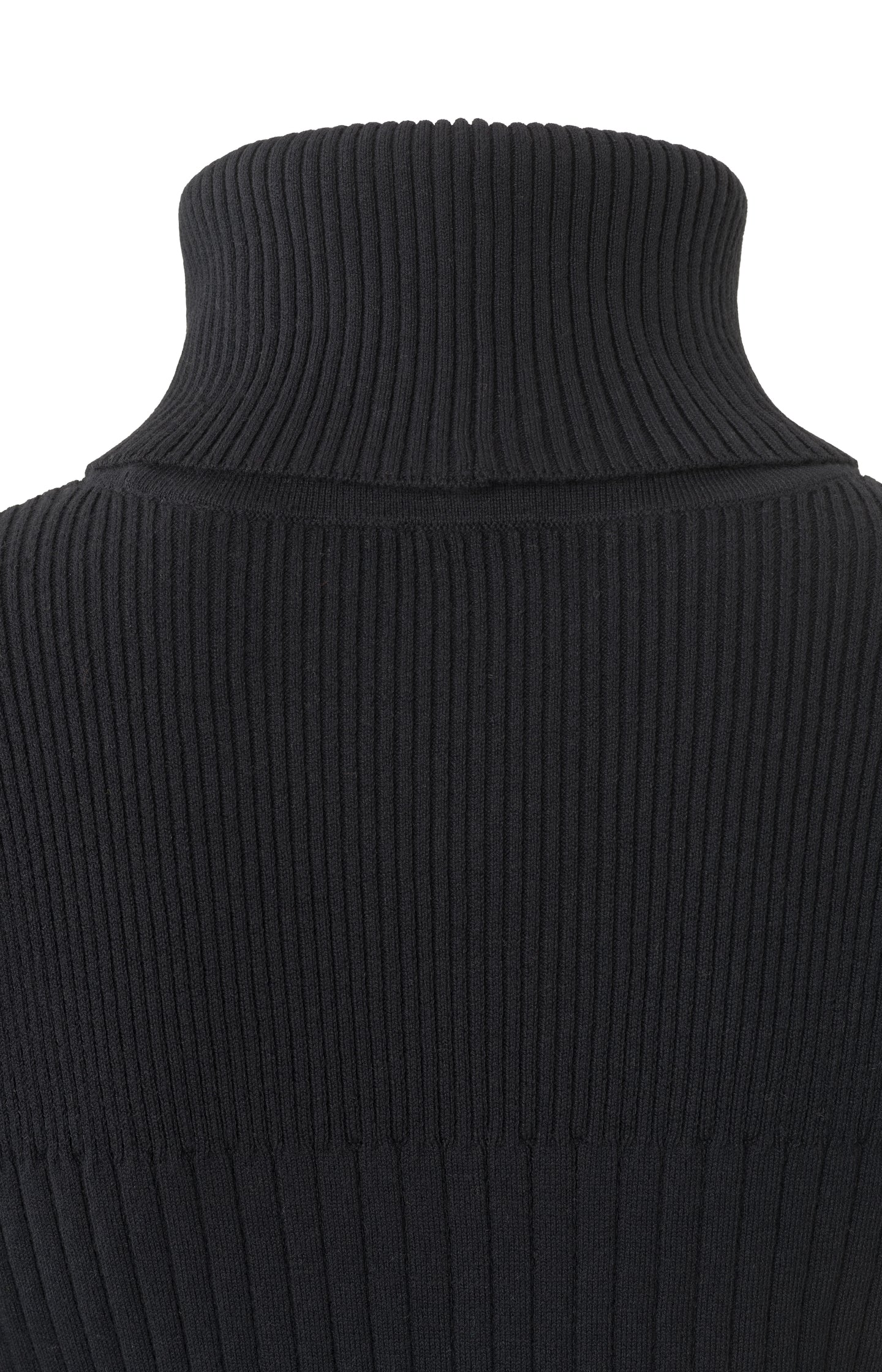 Sweater with removable collar, long sleeves and rib details