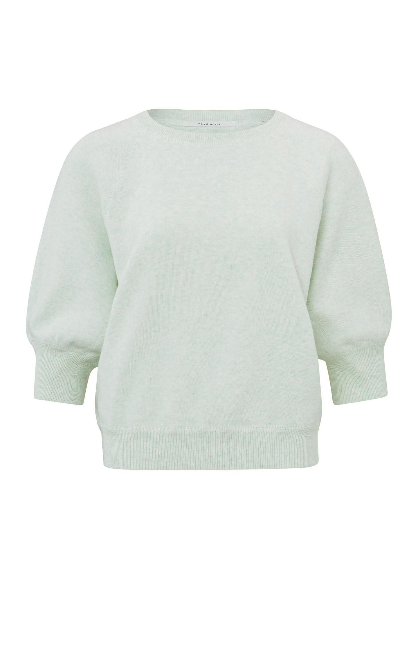 Sweater with round neck and half long raglan sleeves - Type: product