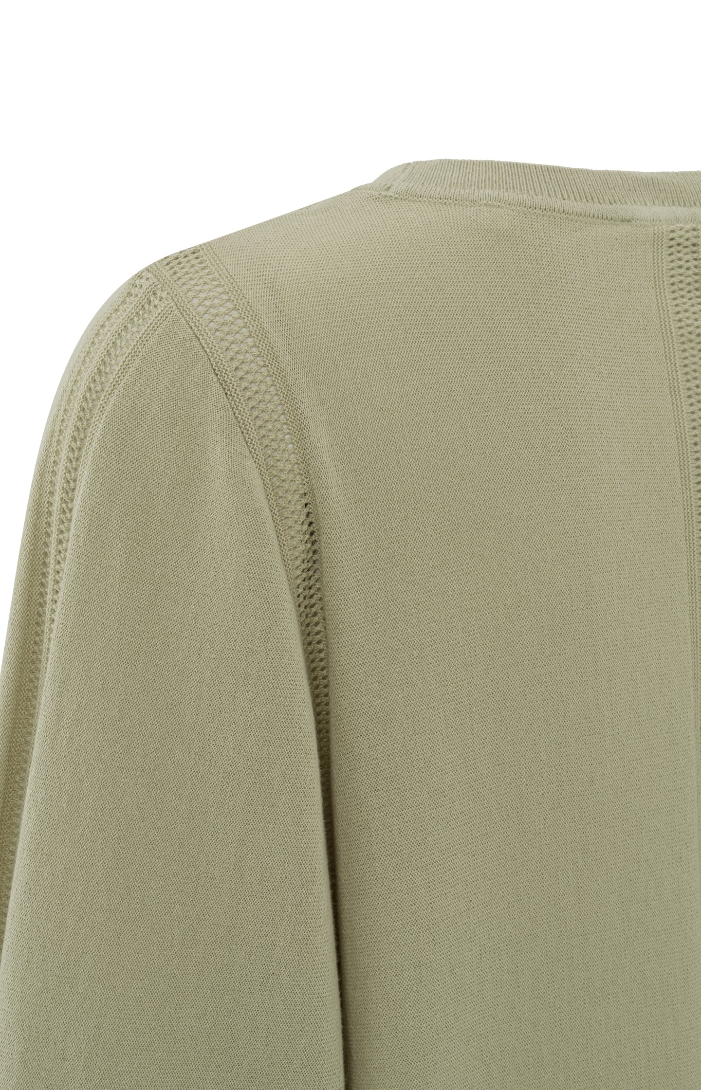 Sweater with round neck, long sleeves and mesh details