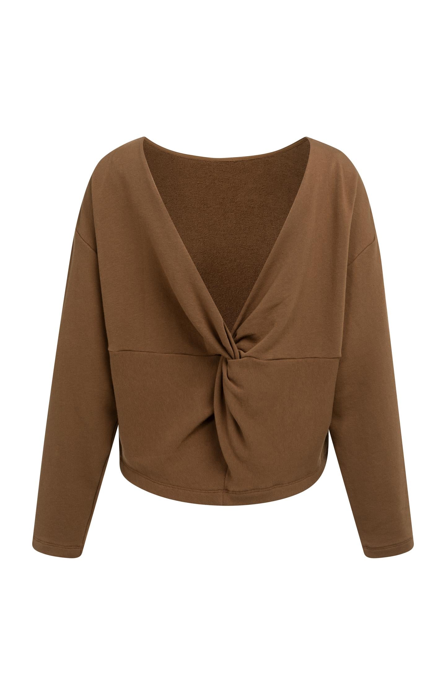 Sweater with V-neck and twisted detail at the back - Type: video