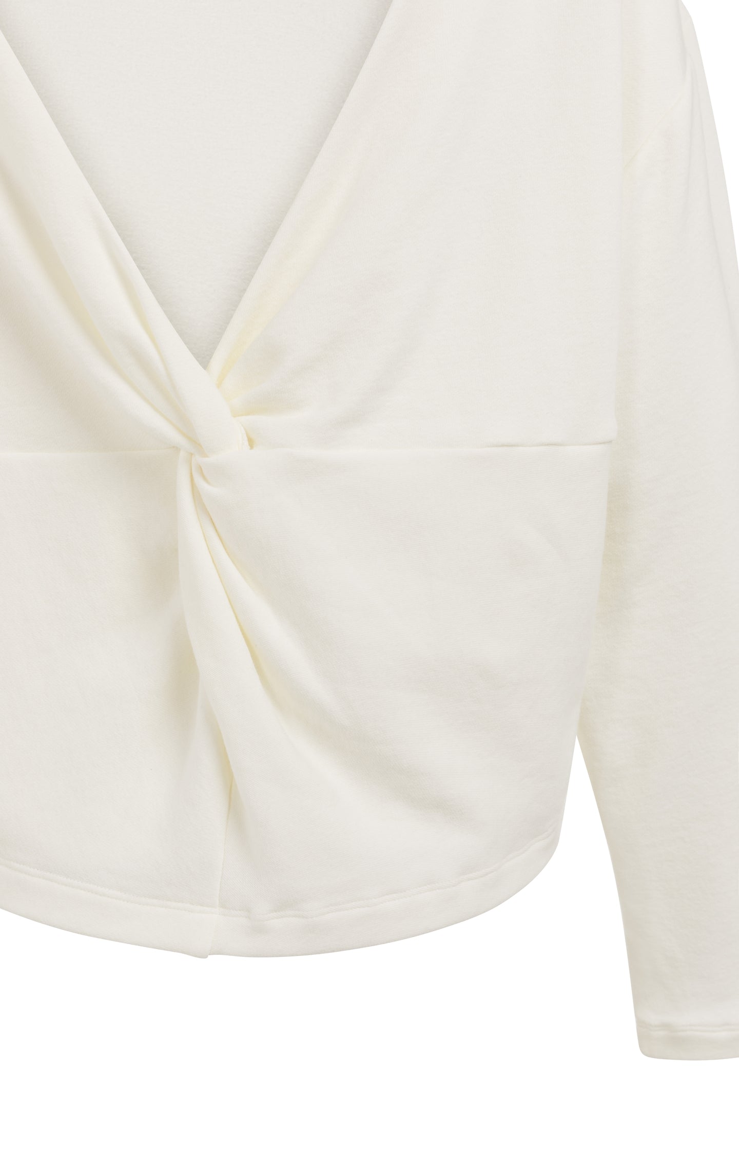 Sweater with V-neck and twisted detail at the back