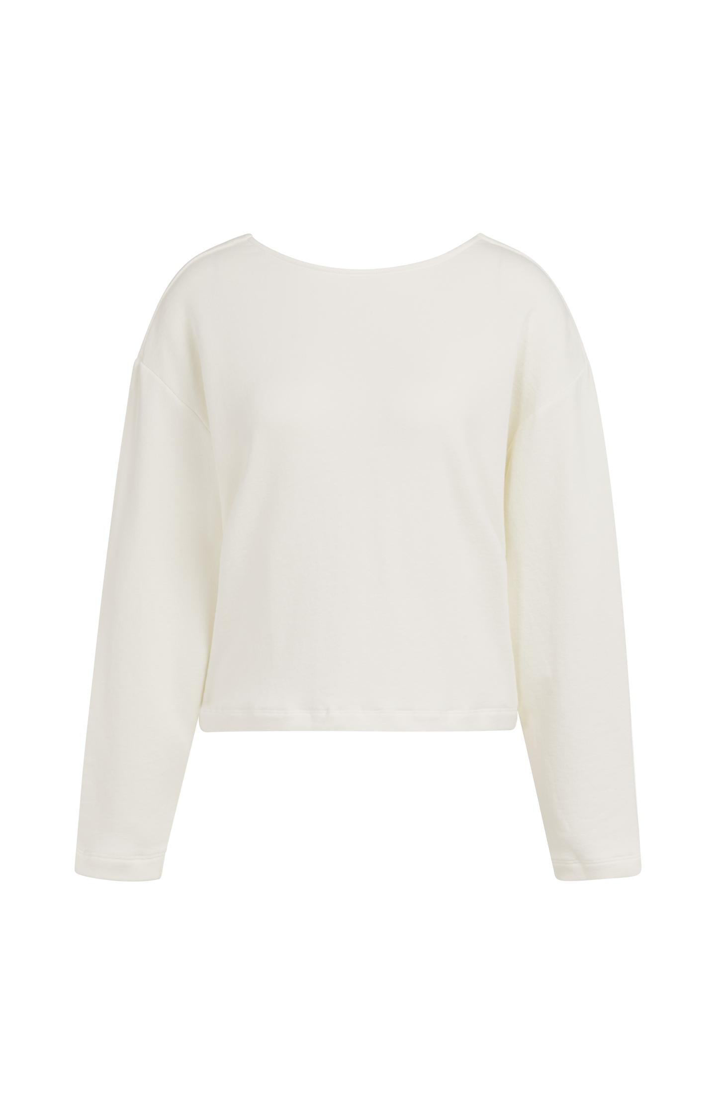 Sweater with V-neck and twisted detail at the back