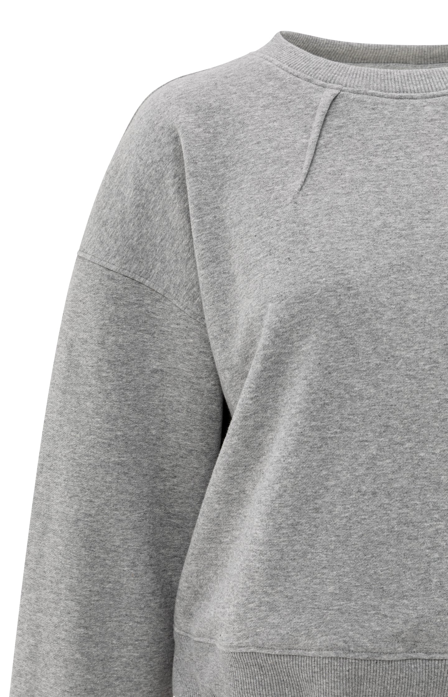 Sweatshirt with pleat details and side drawstring