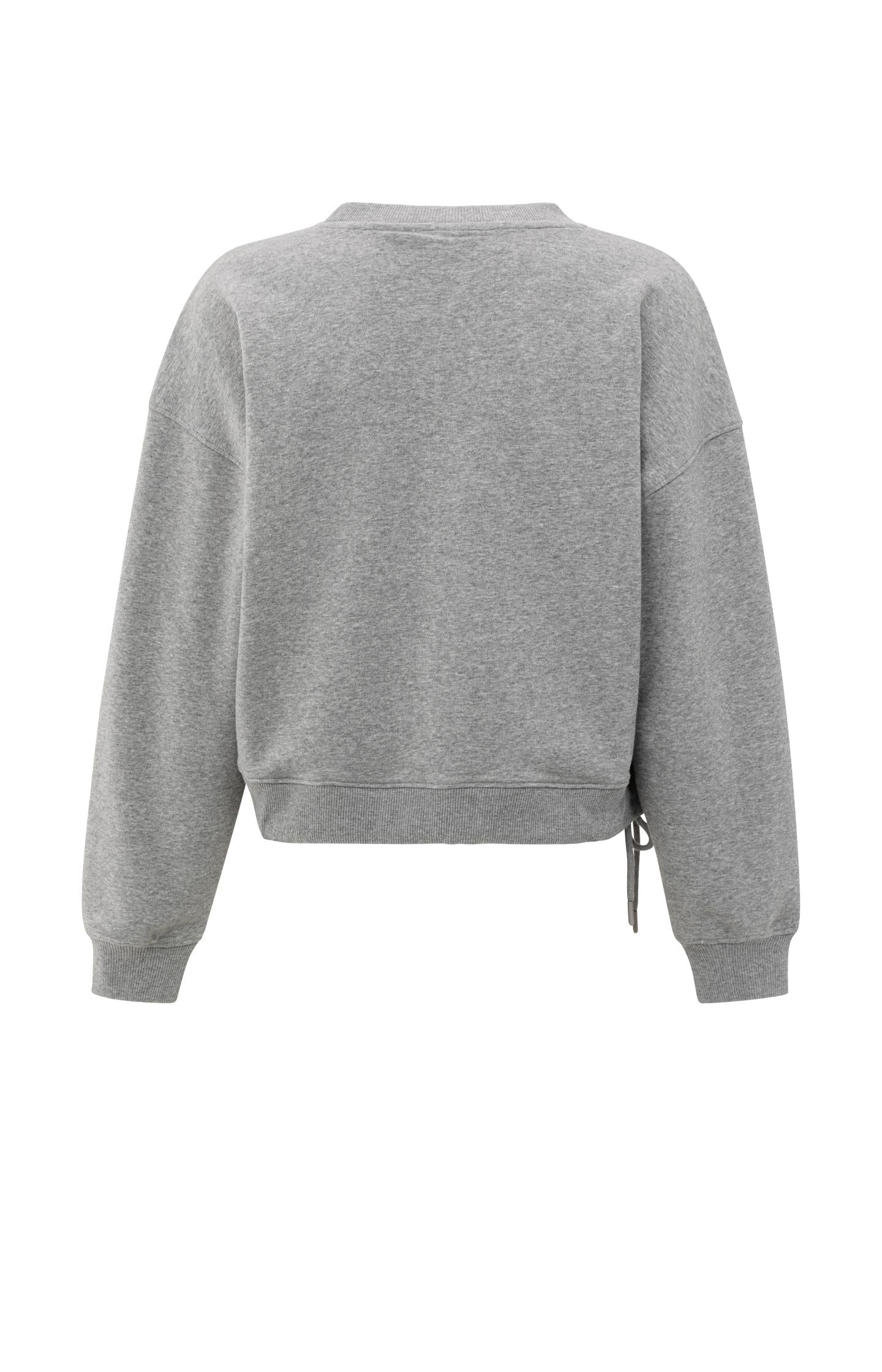 Sweatshirt with pleat details and side drawstring