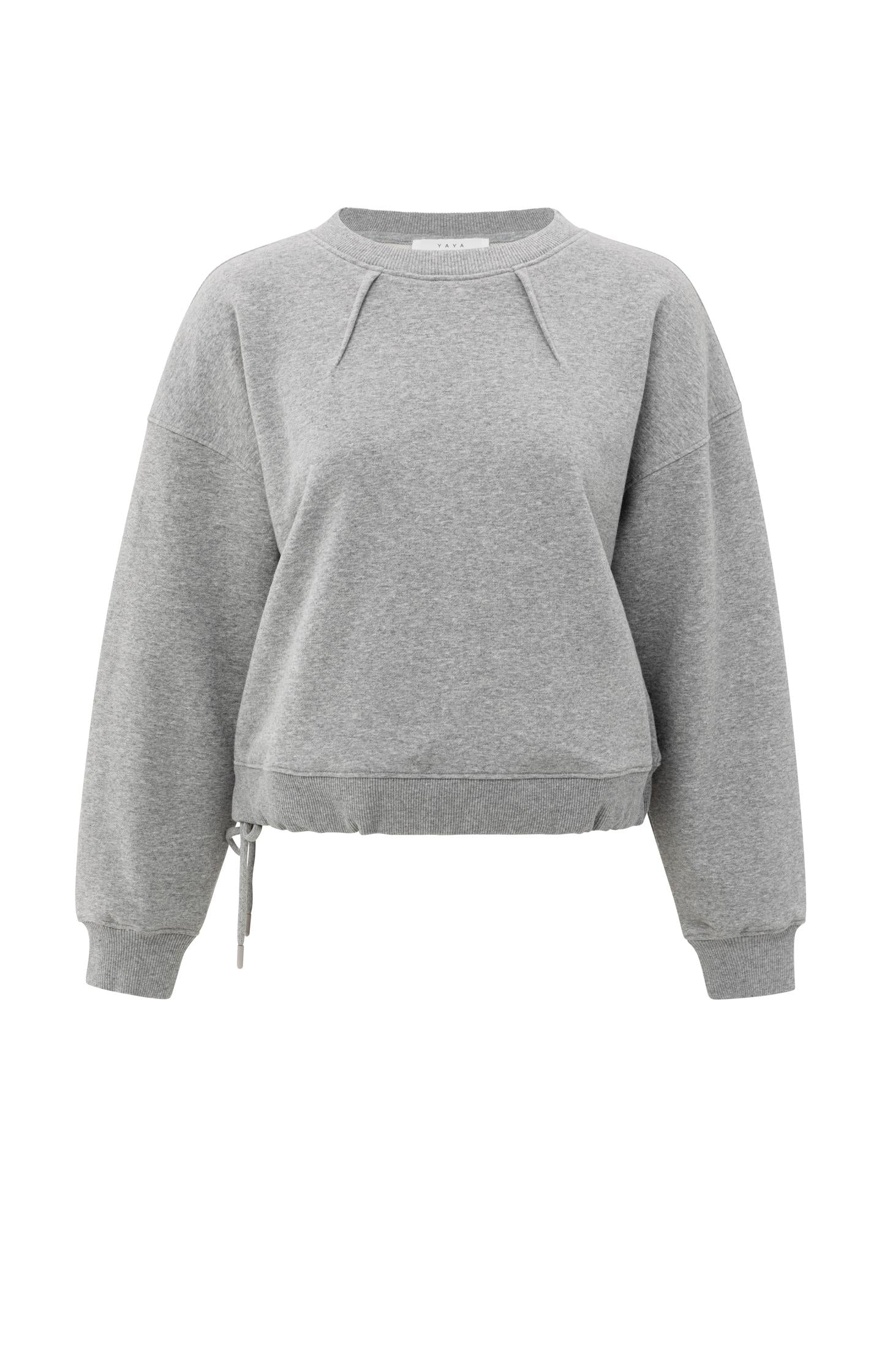 Sweatshirt with pleat details and side drawstring - Type: product