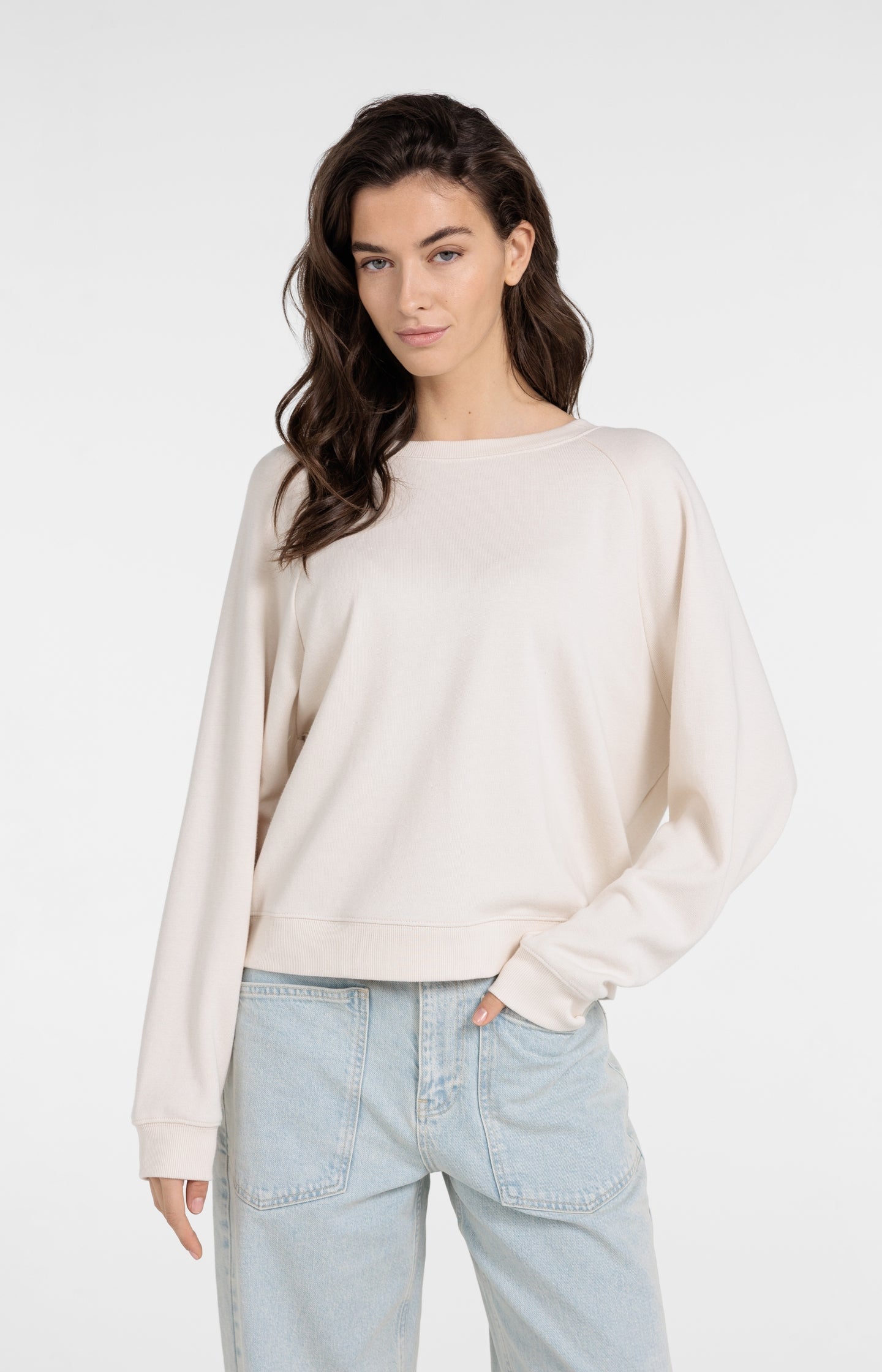 Sweatshirt with wrap detail on the back