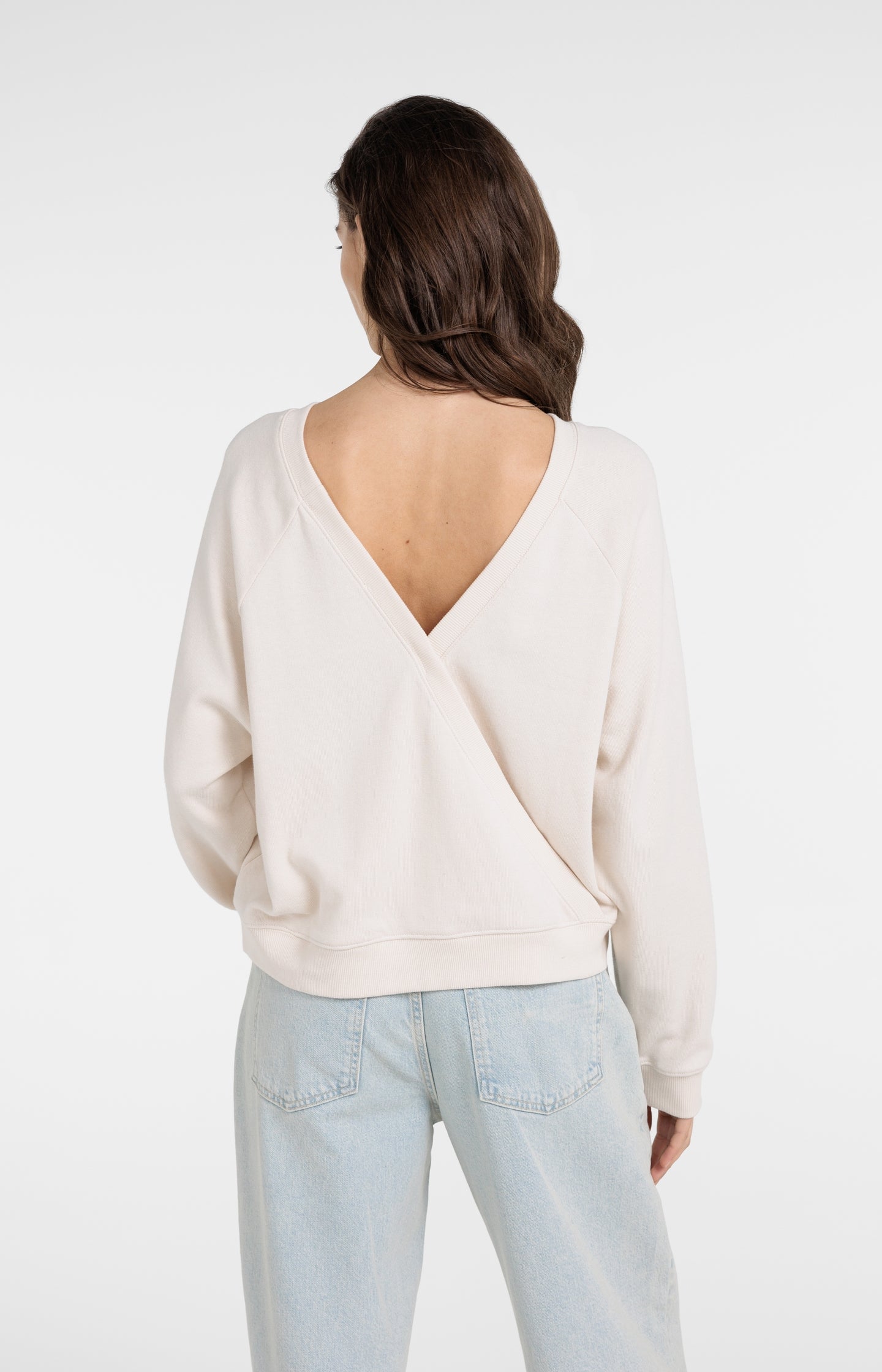 Sweatshirt with wrap detail on the back