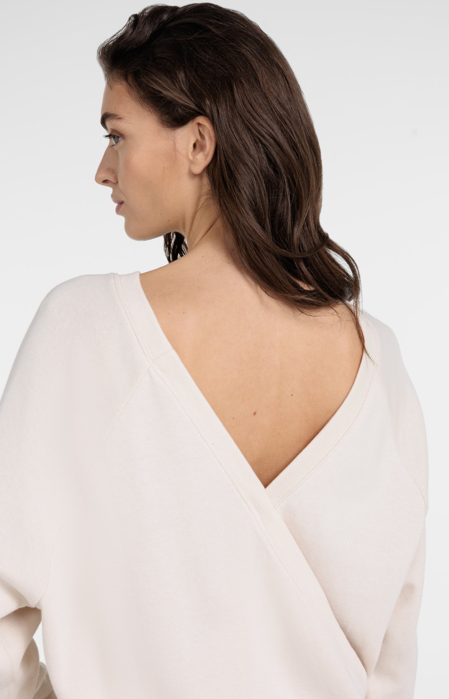 Sweatshirt with wrap detail on the back