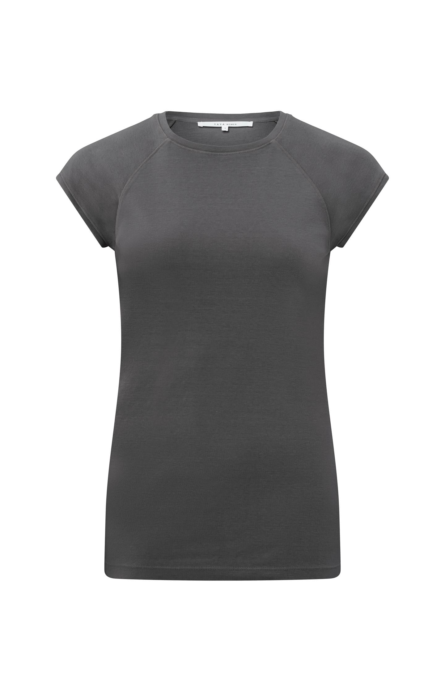 T-shirt with cap sleeves in a washed look - Type: product