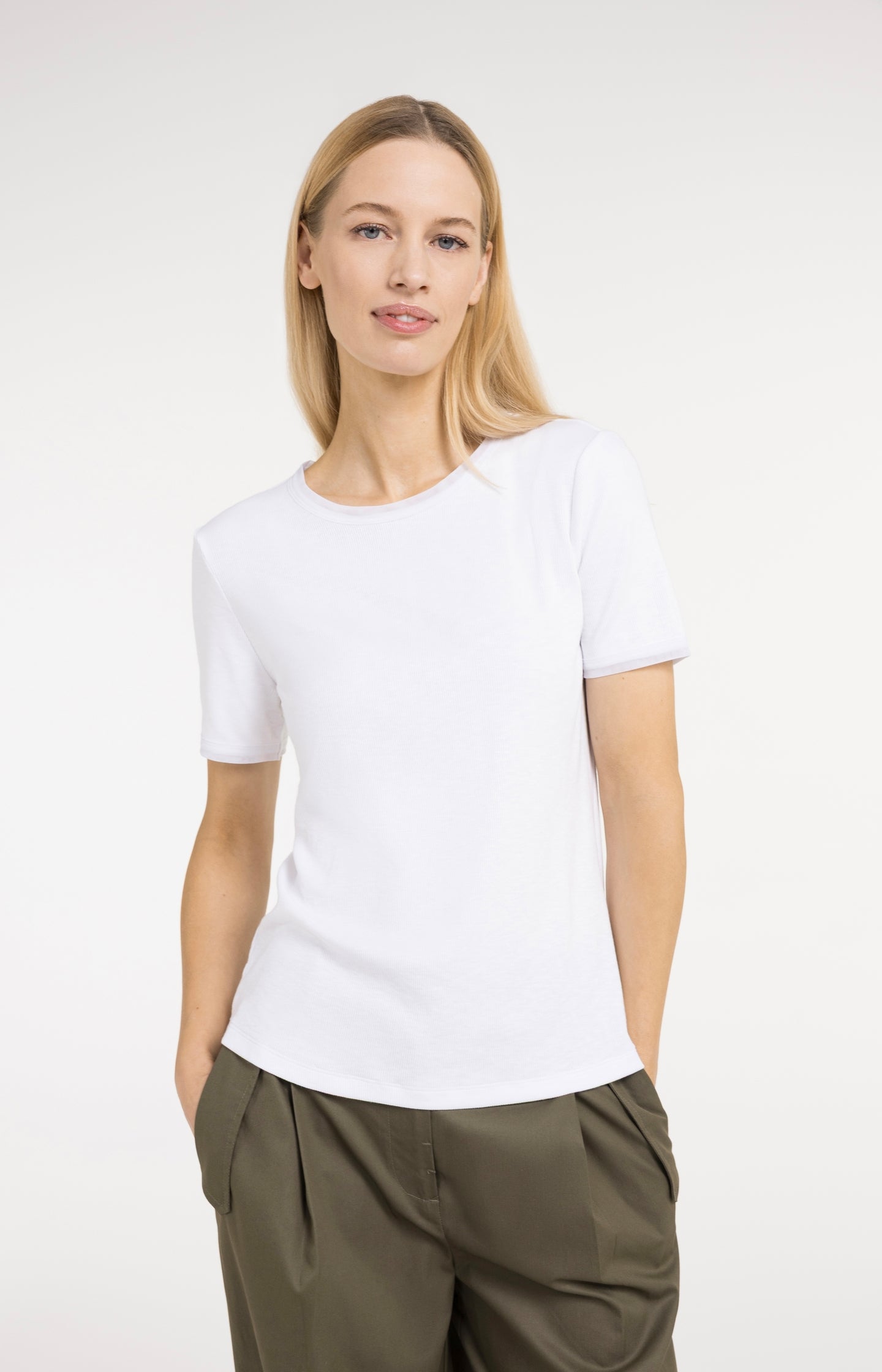 T-shirt with mesh details