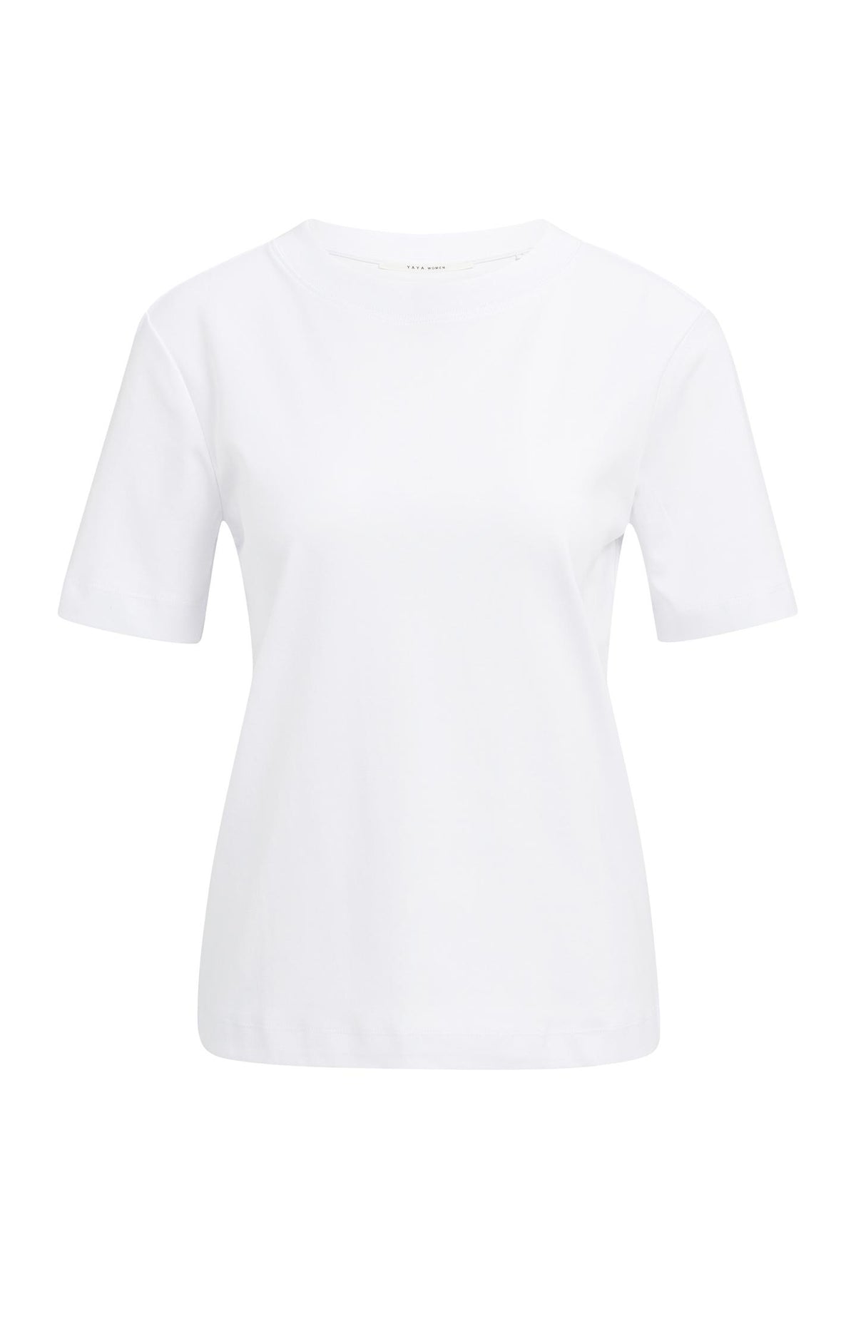 T-shirt with short sleeves, round neck and a relaxed fit - White