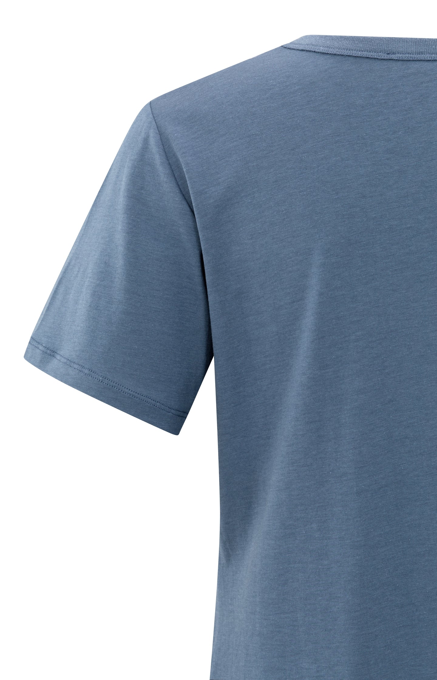 T-shirt with round ribbed neck