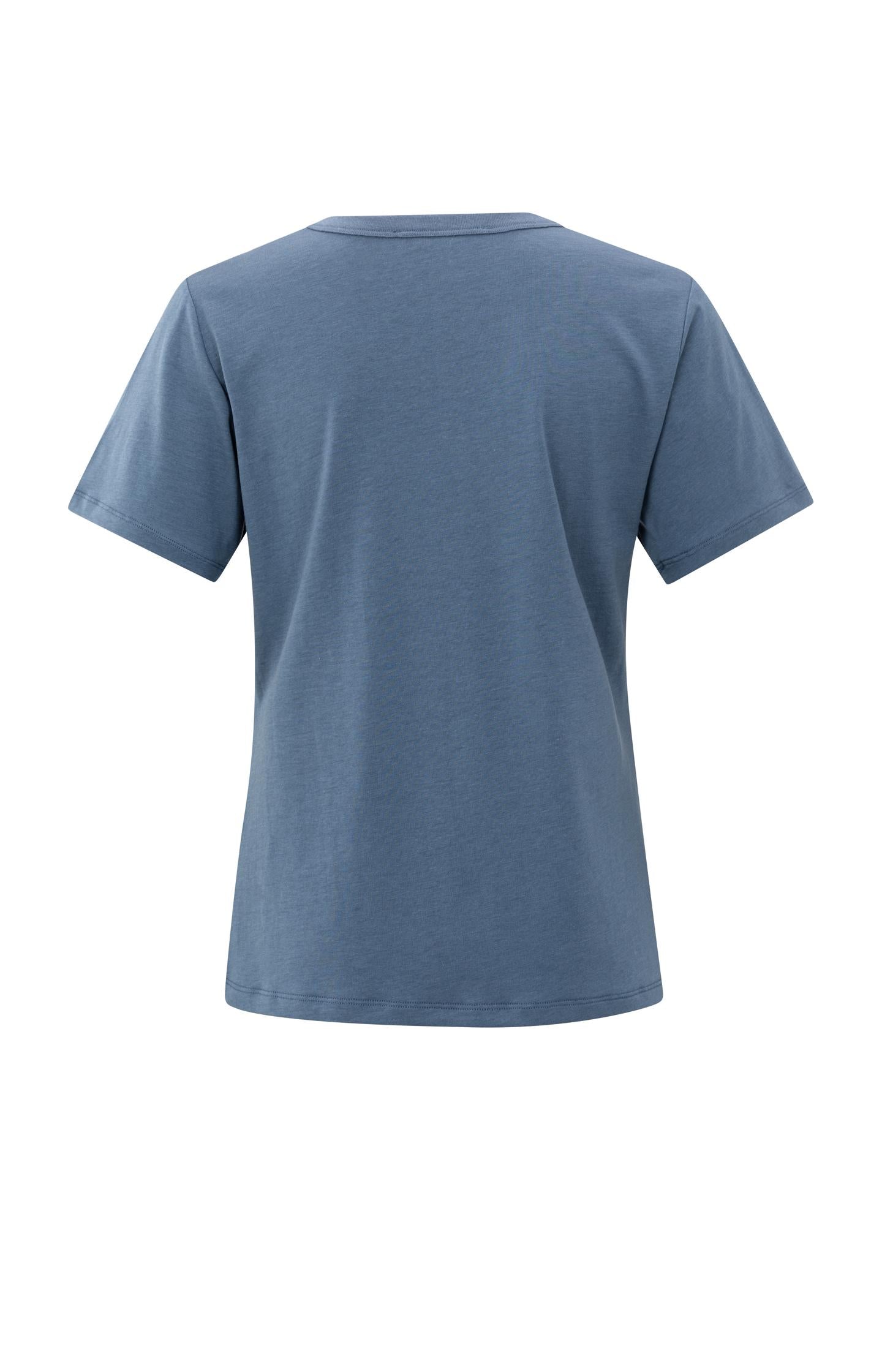 T-shirt with round ribbed neck