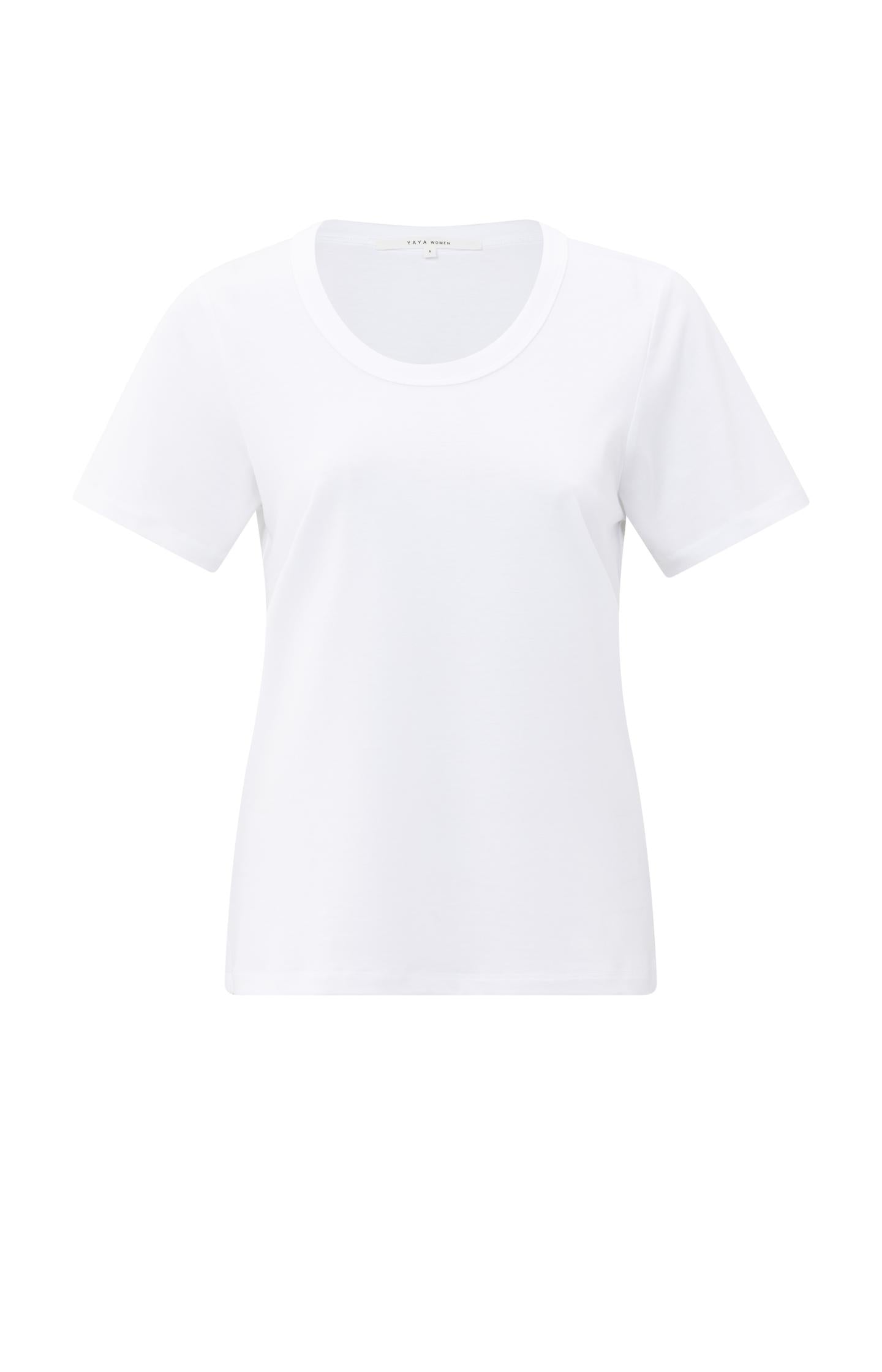 T-shirt with round ribbed neck - Type: product