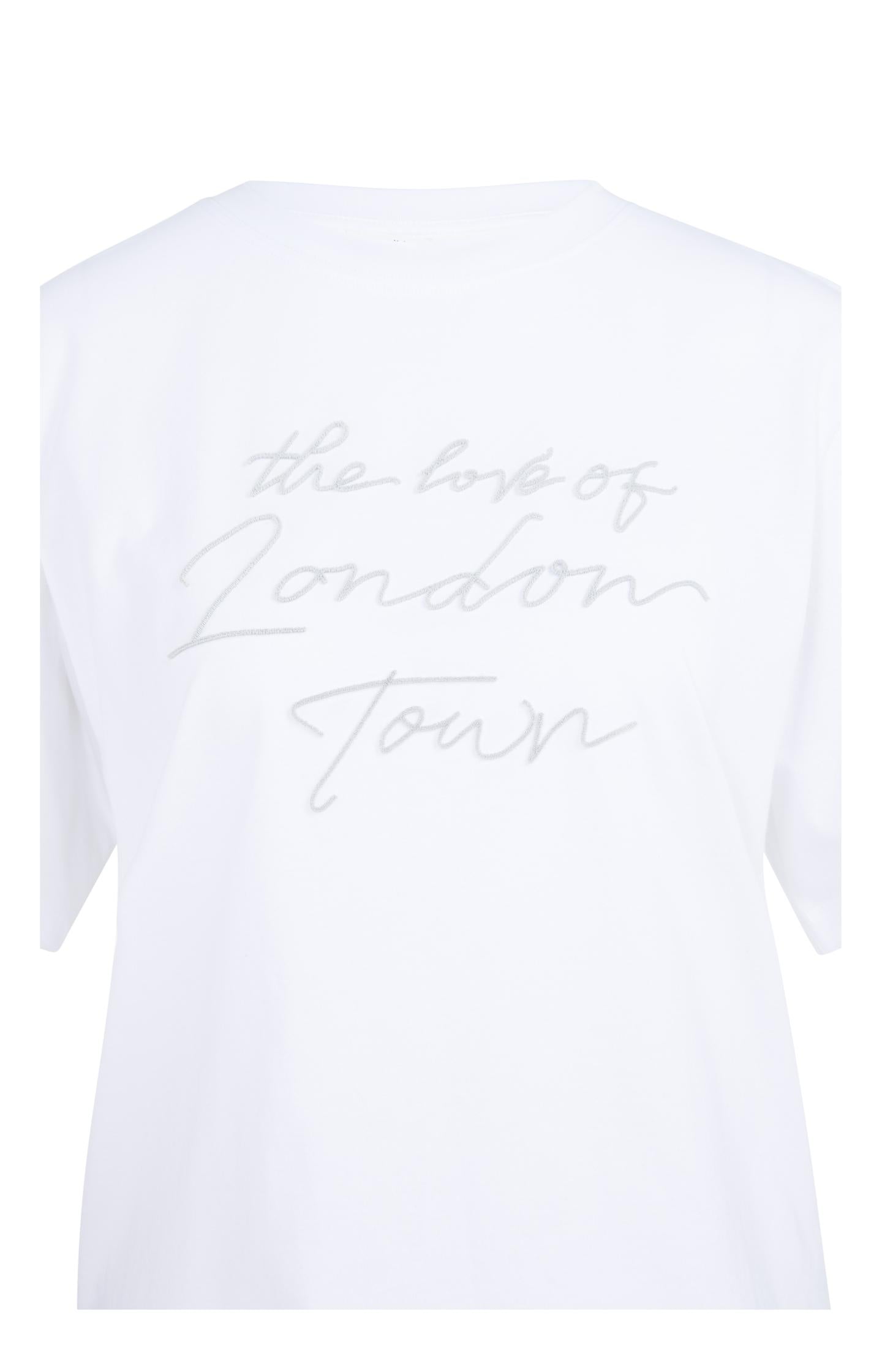 T-shirt with soft flock print and wide sleeves
