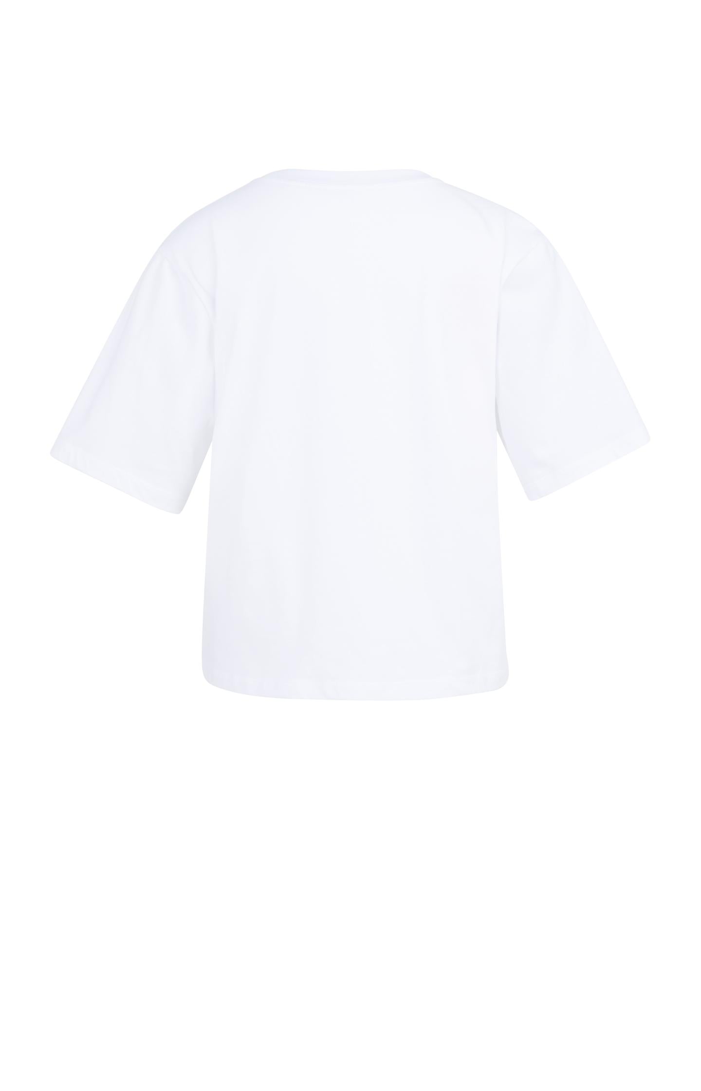 T-shirt with soft flock print and wide sleeves