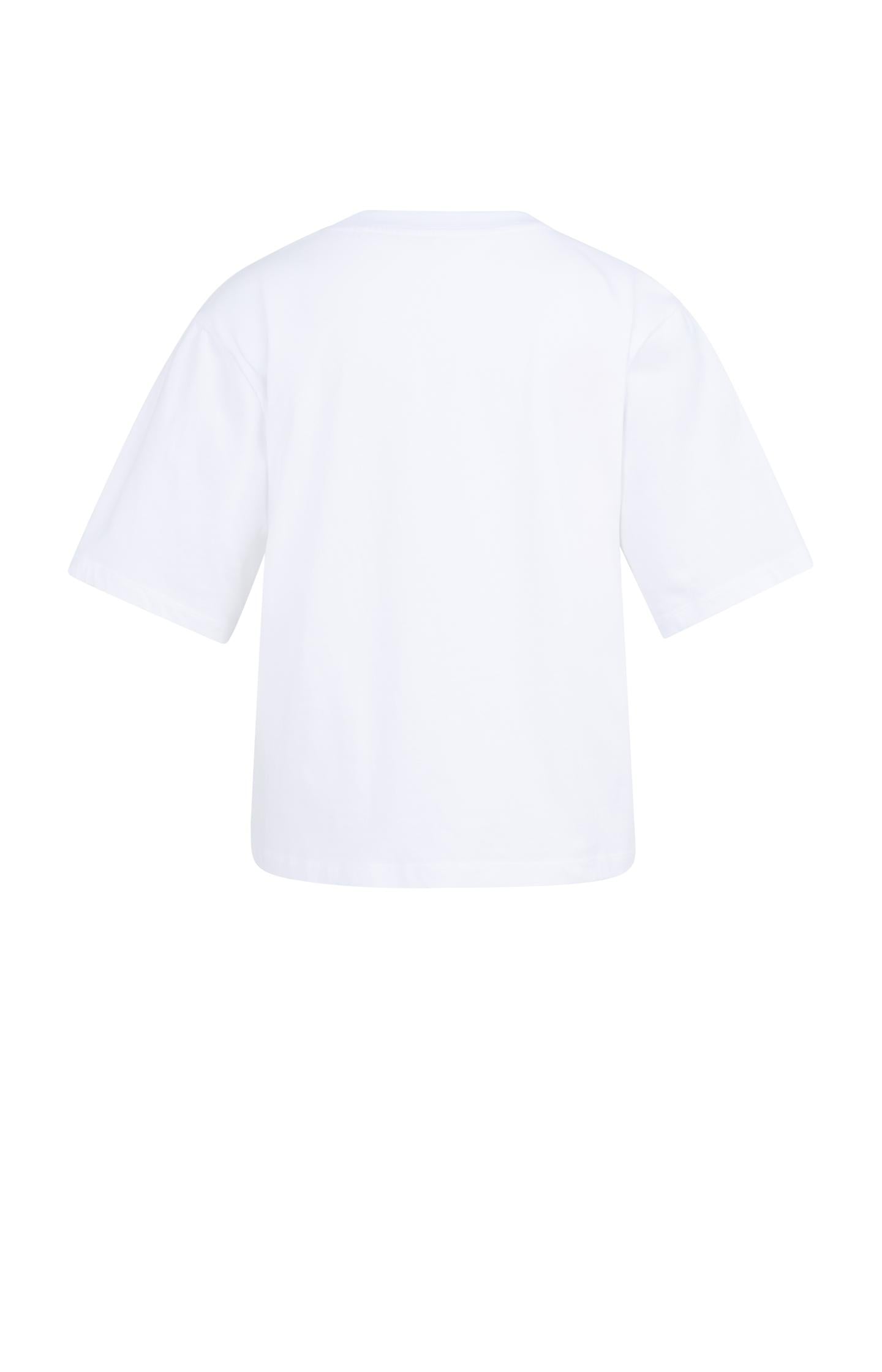 T-shirt with soft flock print and wide sleeves