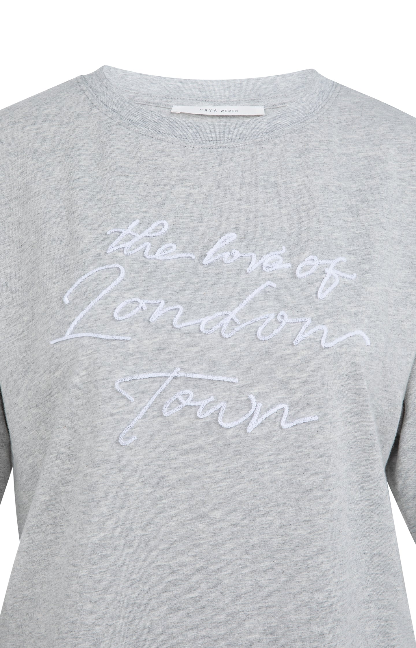 T-shirt with soft flock print and wide sleeves