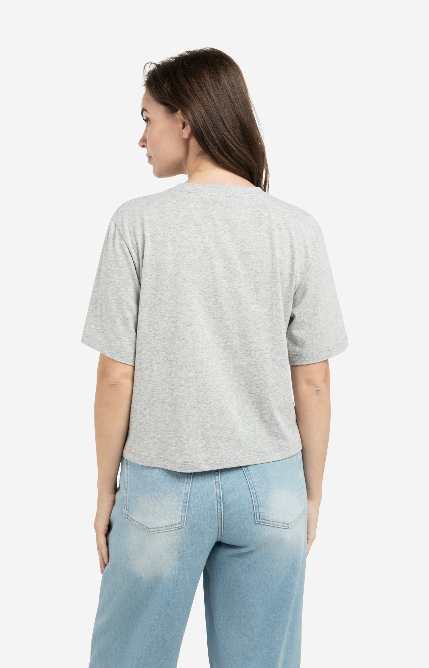 T-shirt with soft flock print and wide sleeves