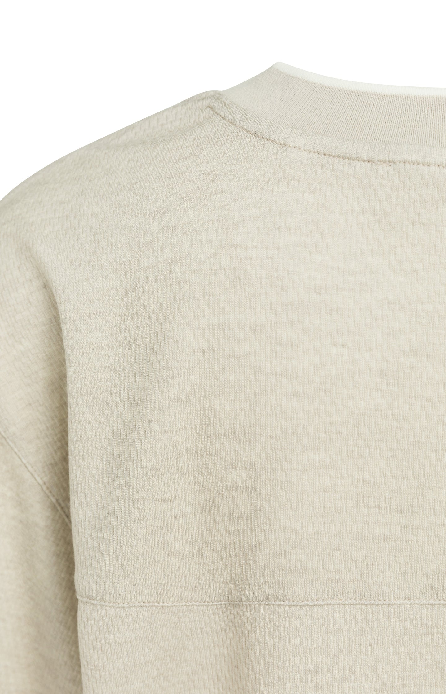 T-shirt with V-neck and subtle texture