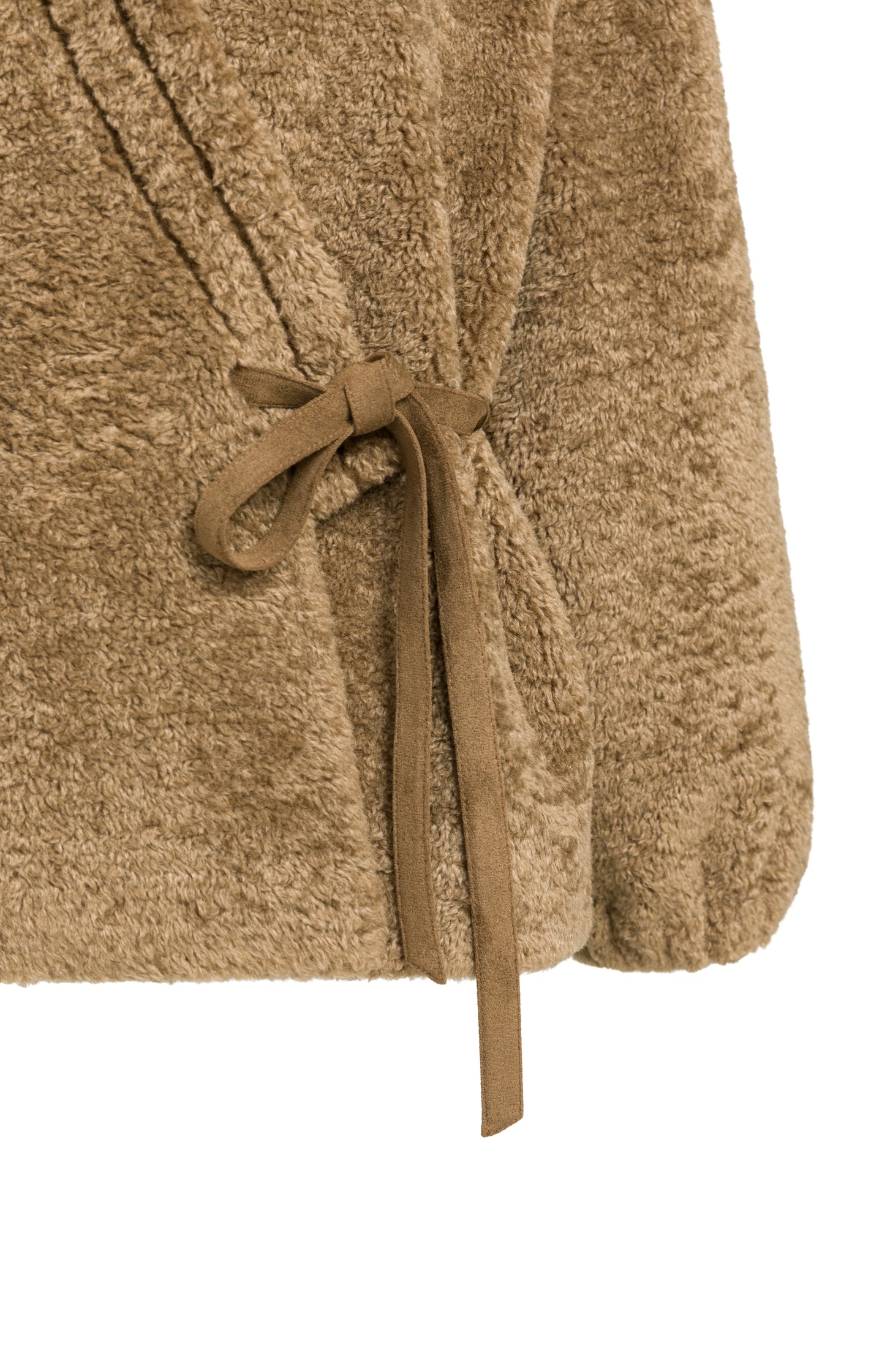 Teddy wrap jacket with tie closure
