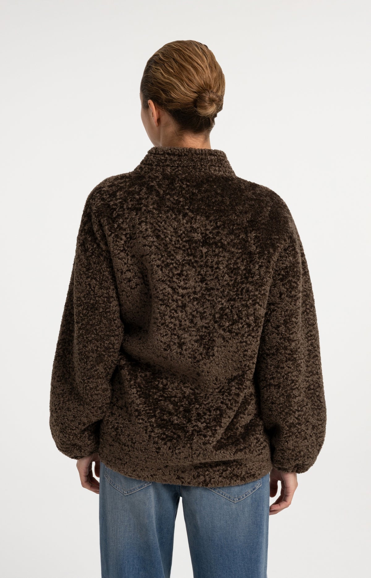 Teddy wrap jacket with tie closure