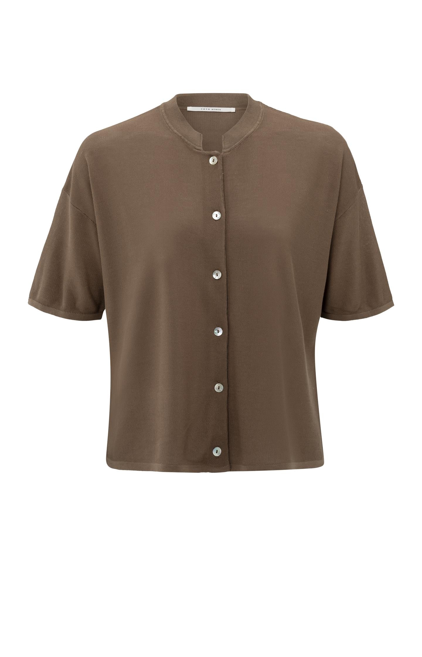 Textured cardigan with short sleeves - Type: product