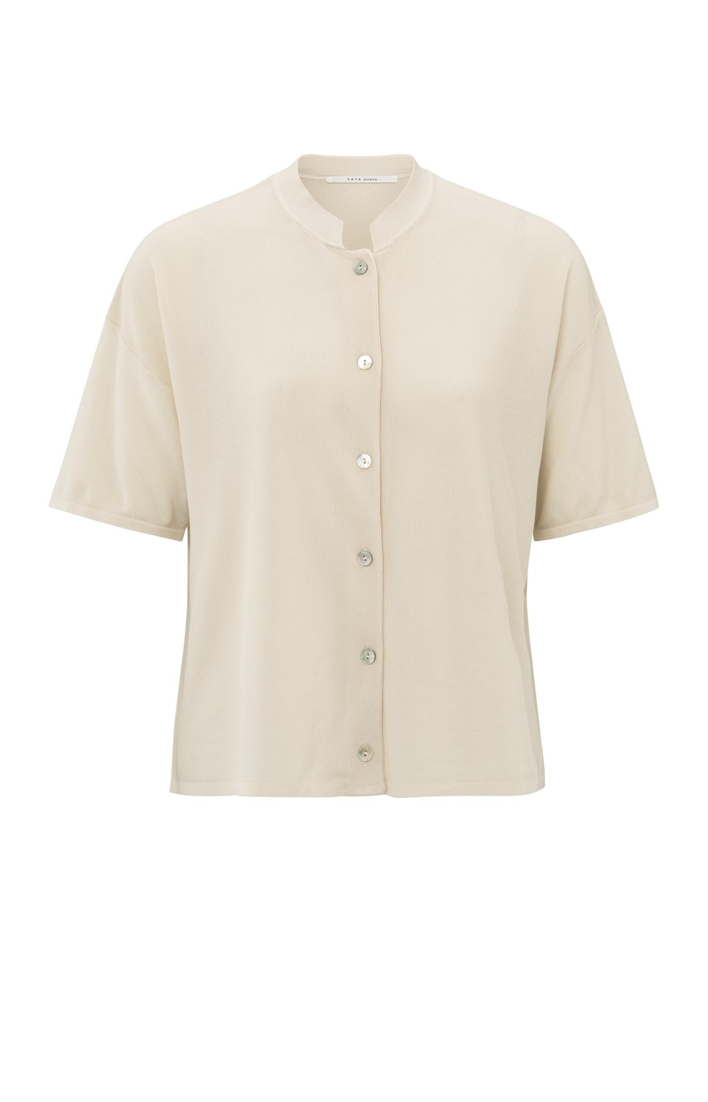 Textured cardigan with short sleeves - Type: product