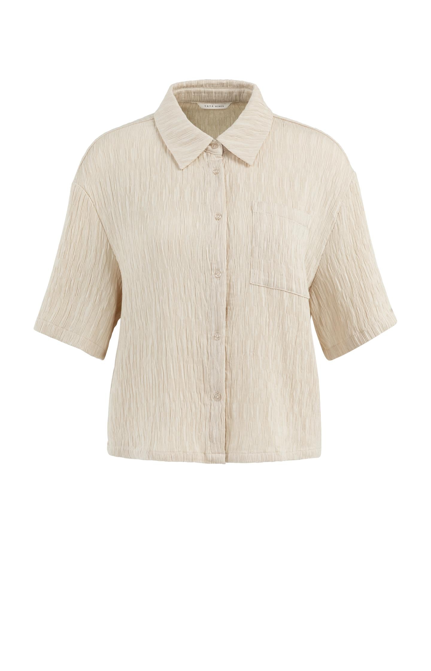 Textured short-sleeve blouse - Type: product