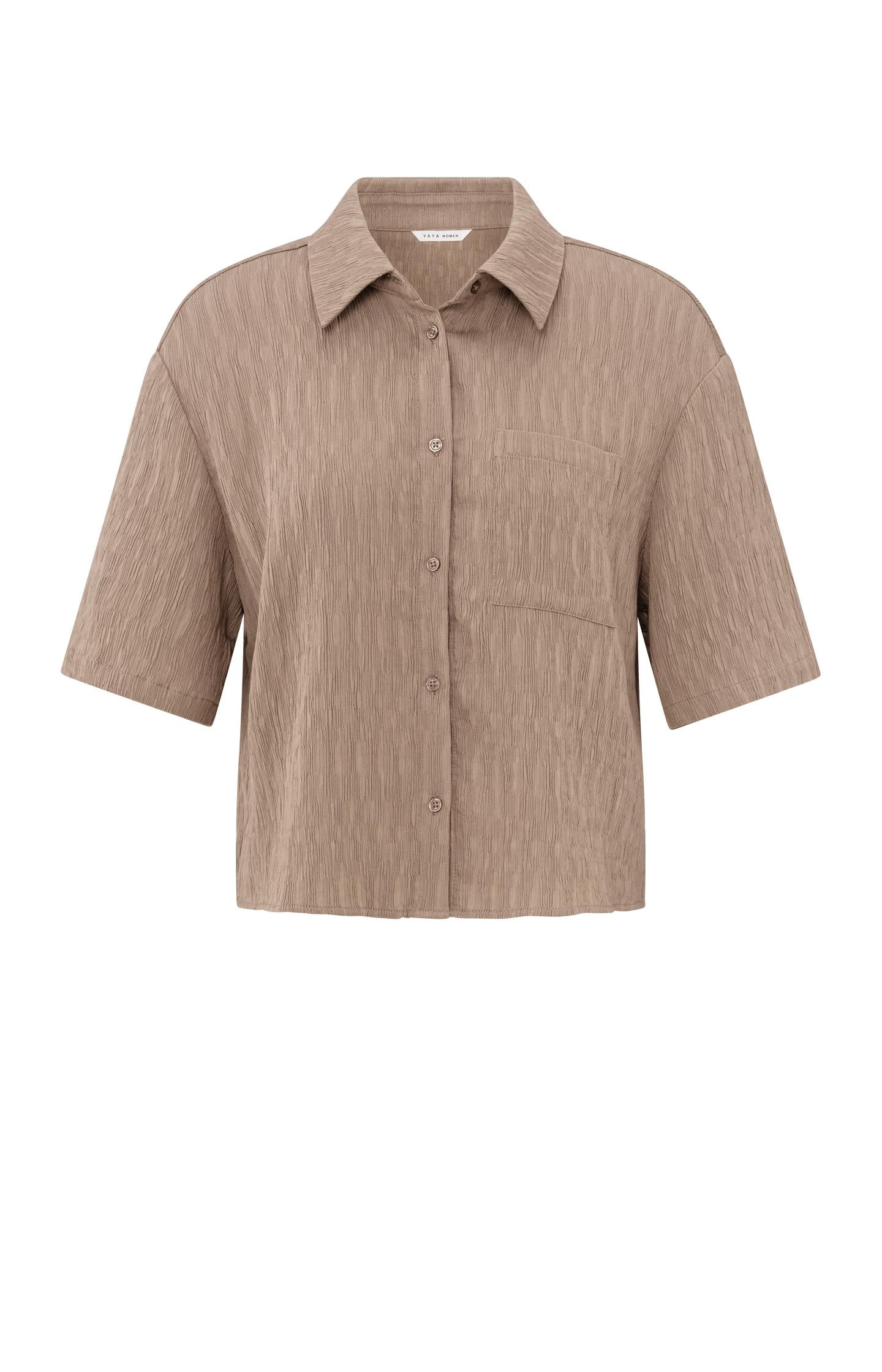 Textured short-sleeve blouse - Type: product