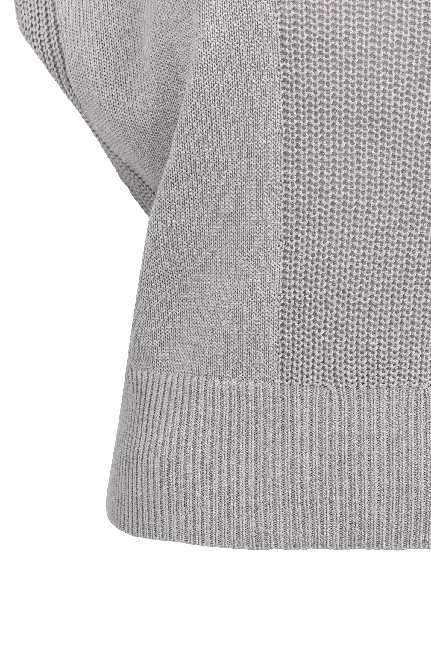 Textured sweater with V-neck