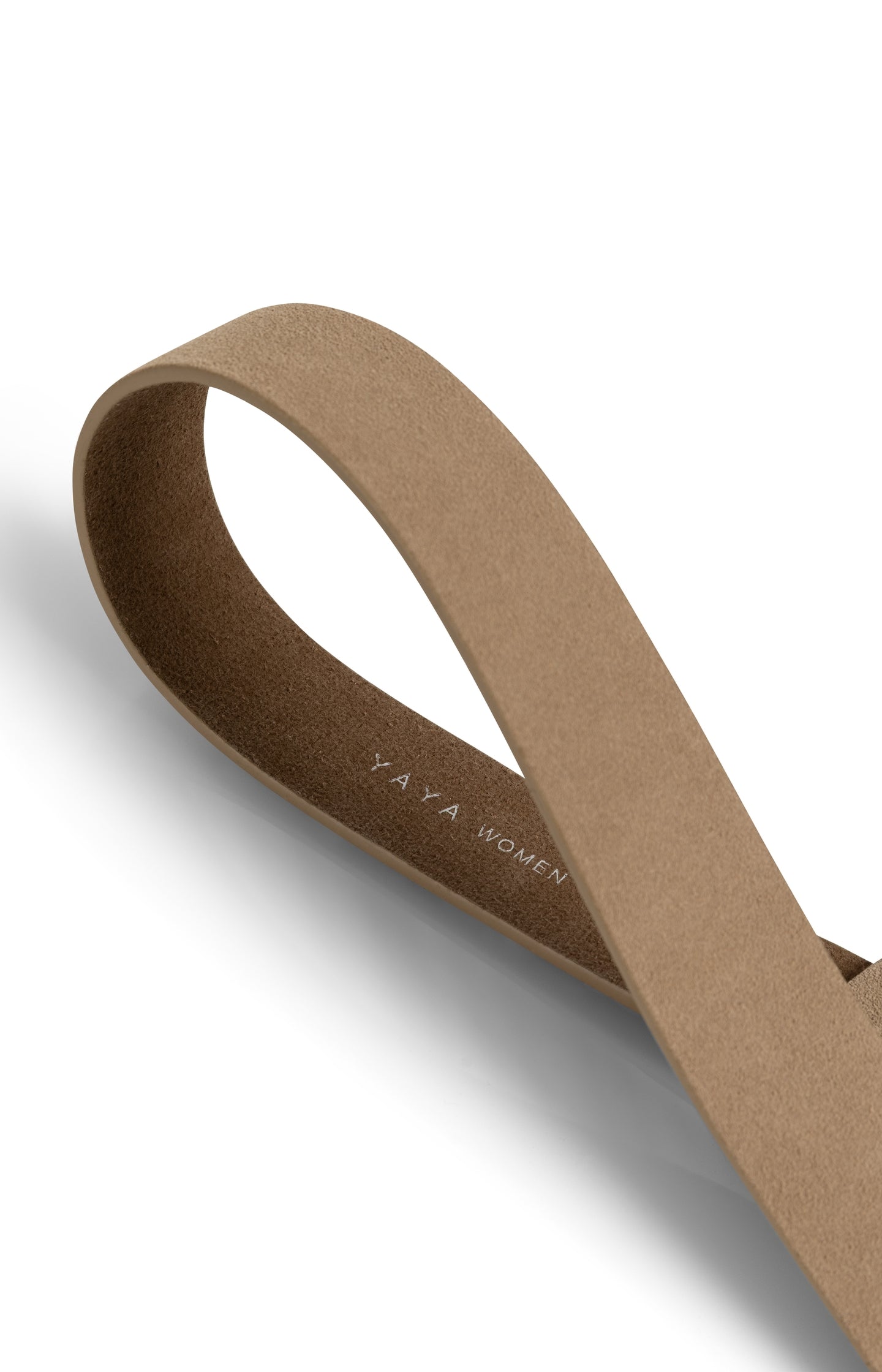 Thin suede belt with metal buckle - Type: product