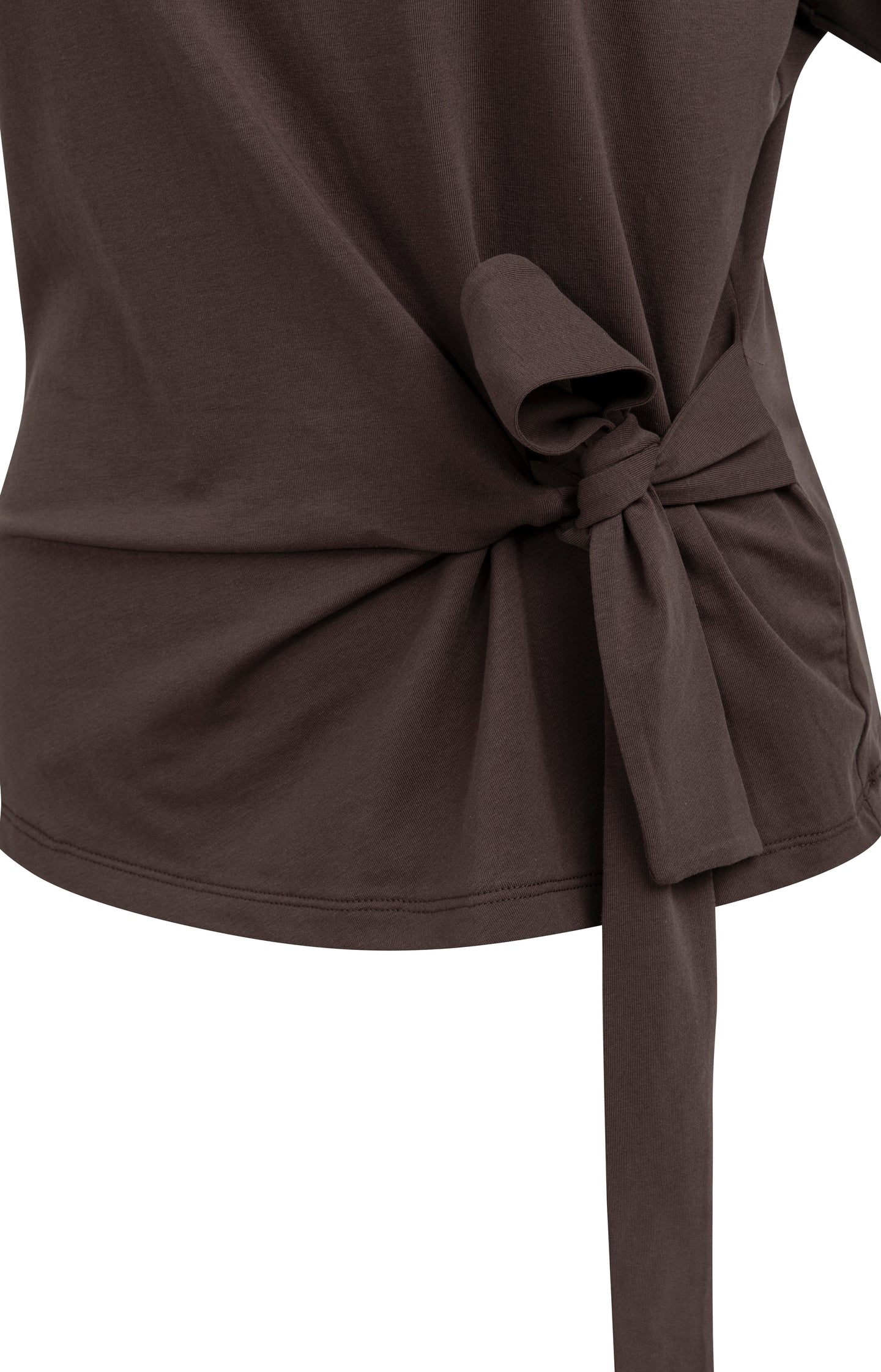 Top with round neckline and knot detail