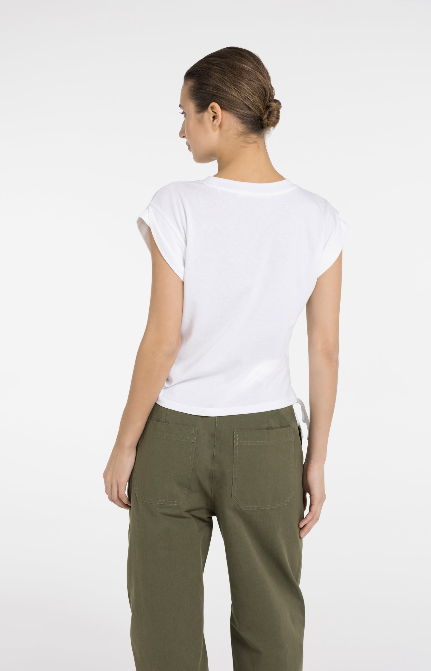 Top with short sleeves and adjustable cords - Type: lookbook