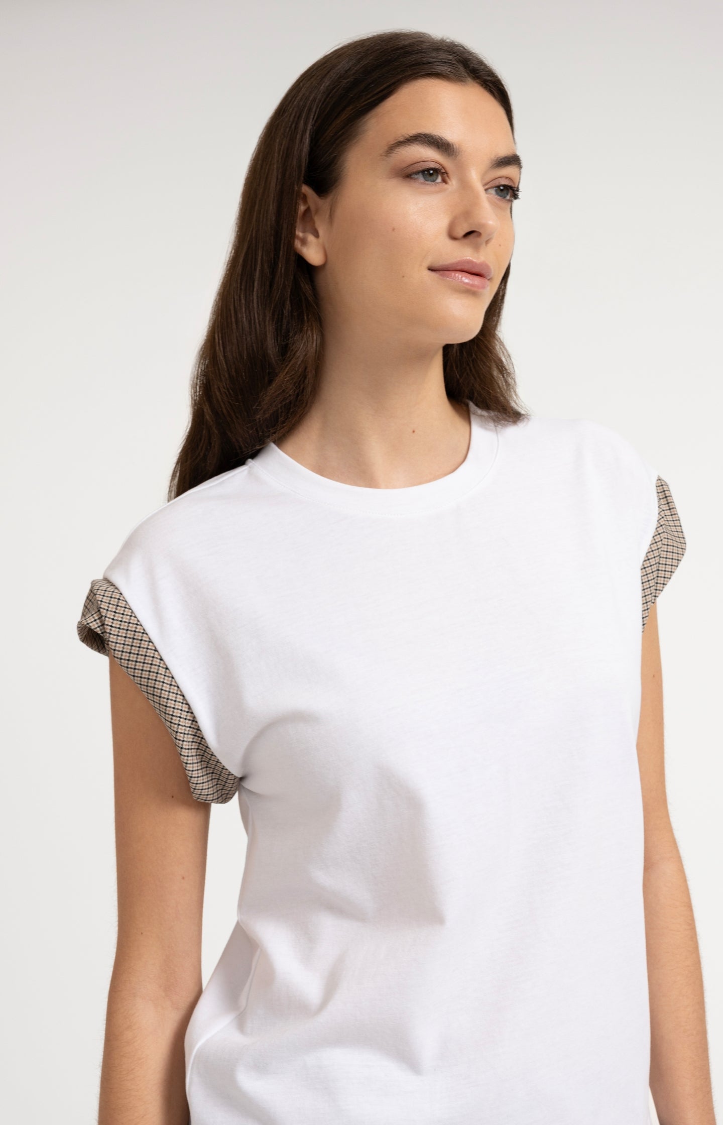 Top with woven cuff details