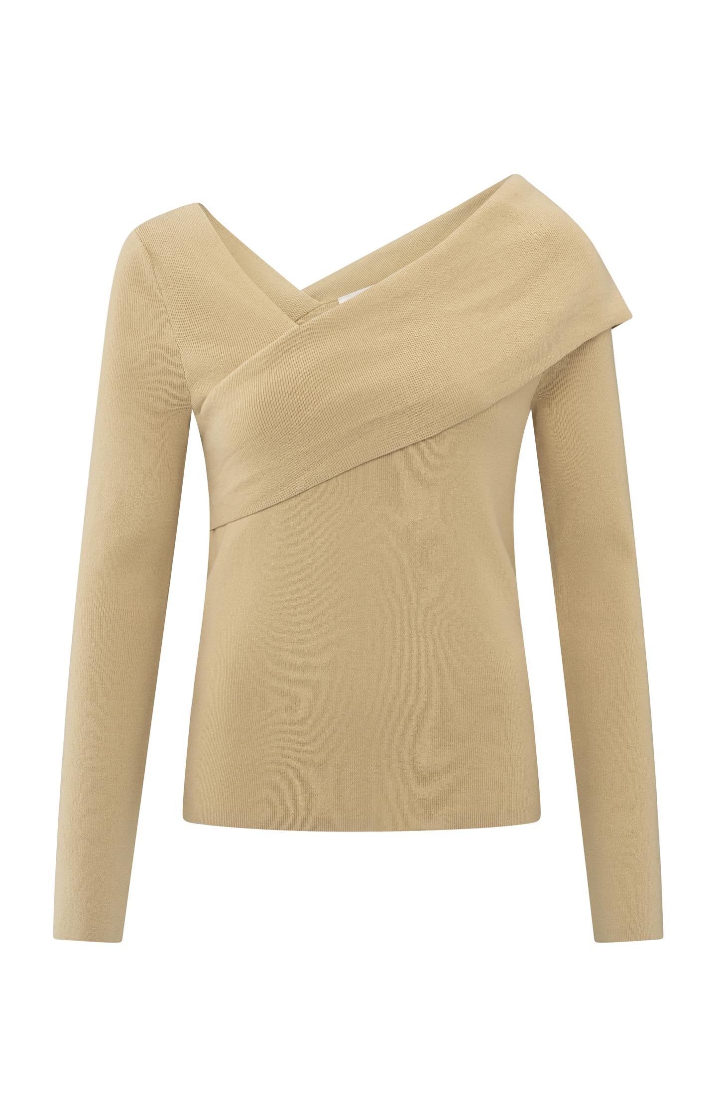 Top with wrap-over neckline - Type: product