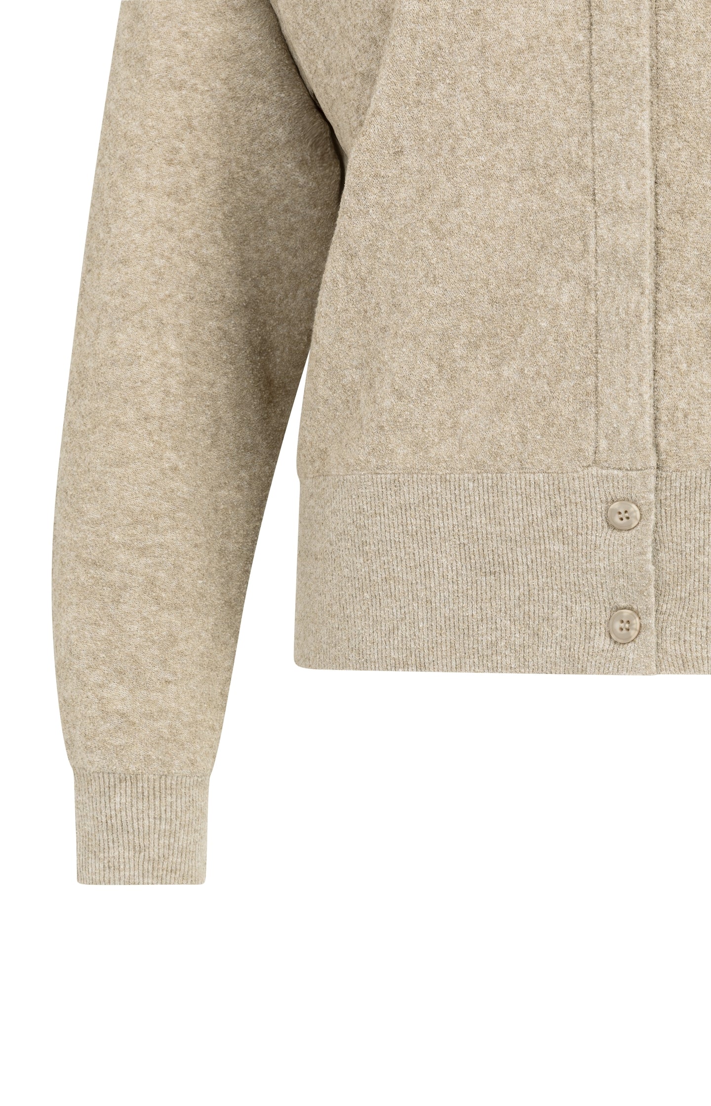 Towel-textured knit cardigan with long sleeves - Type: product