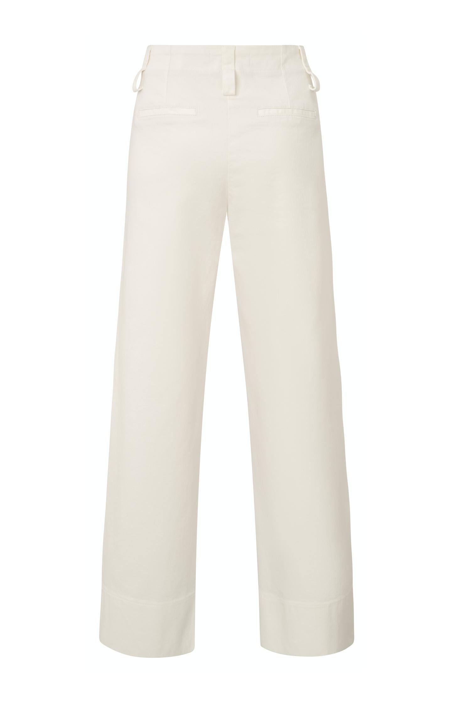 Trousers with drawstring and wide legs