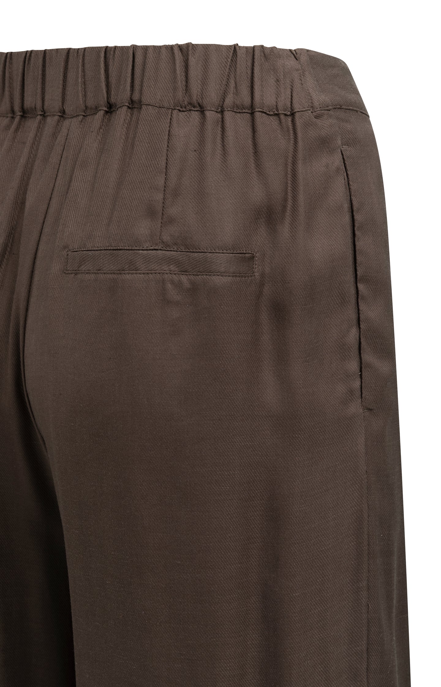 Trousers with wide legs and half elastic waist - Type: video